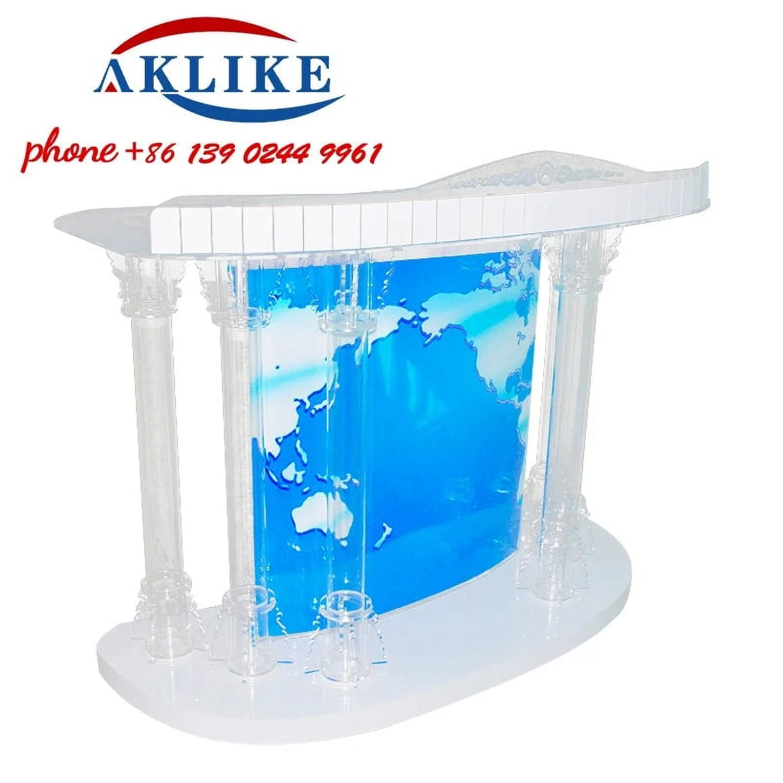 2024 AKLIKE Hot Sales High-end Lecturers Led Acrylic Lectern Church Pulpit Modern Rostrum Podium Clear Free Shipping