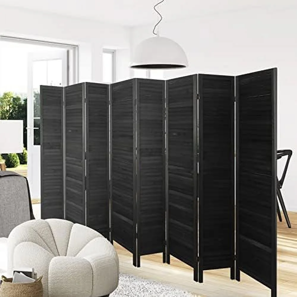 HBLUKDL 6 Panel Wood Room Divider 5.6ft.Tall Folding Privacy Screen Panels  Panel Reinforced Room Divider Wall  Divider for Room Separation  Partition Room dividers(Dark Brown)