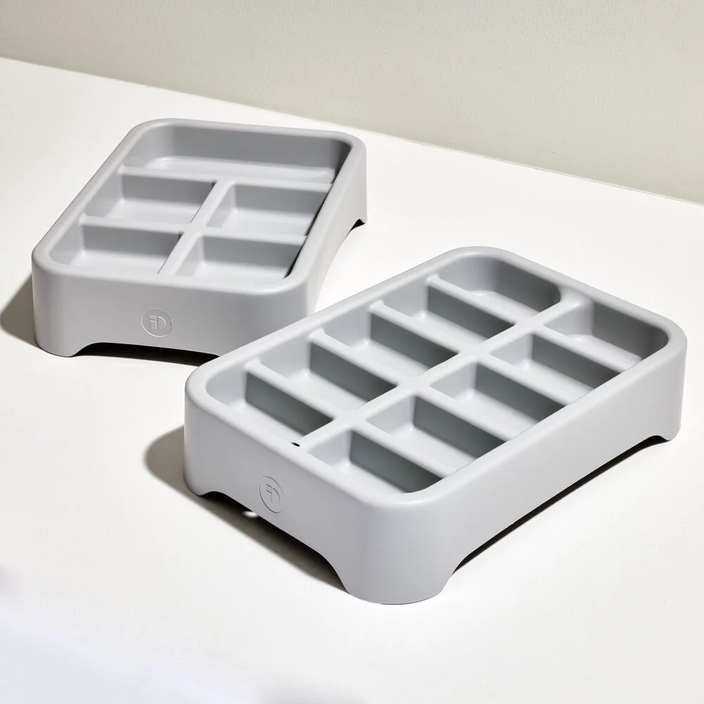 iDesign, Multi Compartment Organizer Set, Gray, Eco Bin Collection