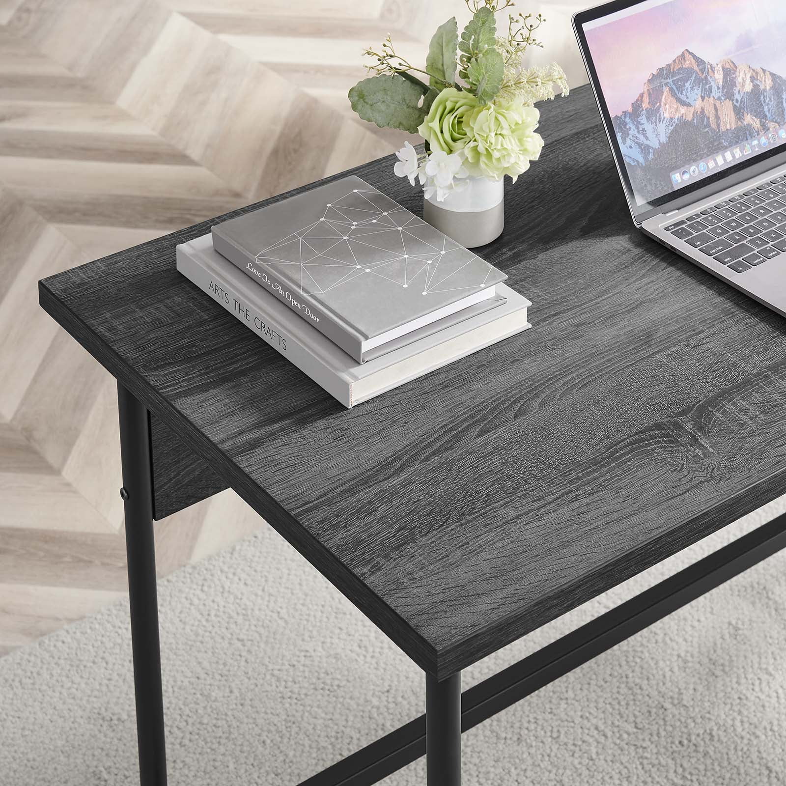 Modway Nexus Office Desk in Black Charcoal