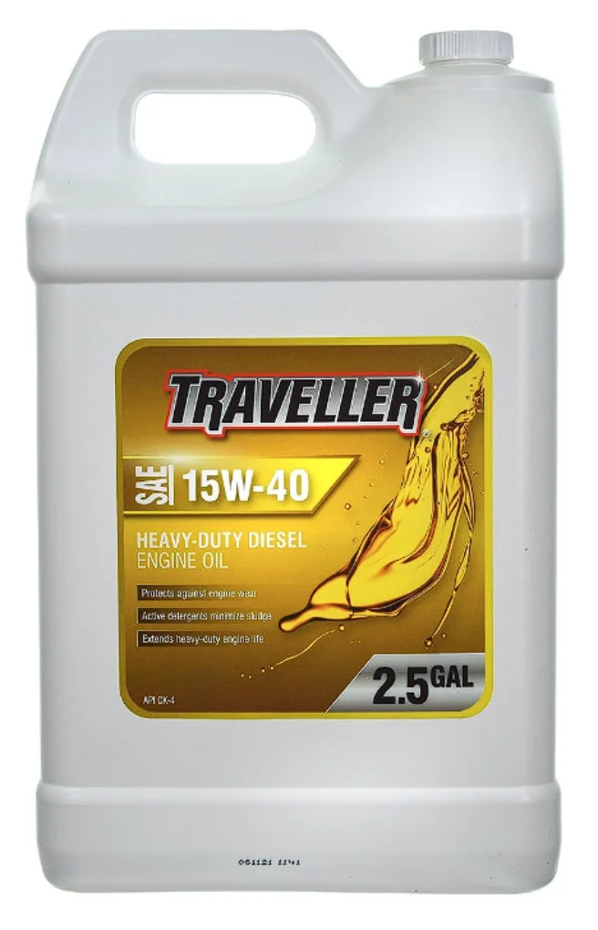 Traveller T8040062 All Fleet Engine Oil SAE 15W-40, 2.5 gal.