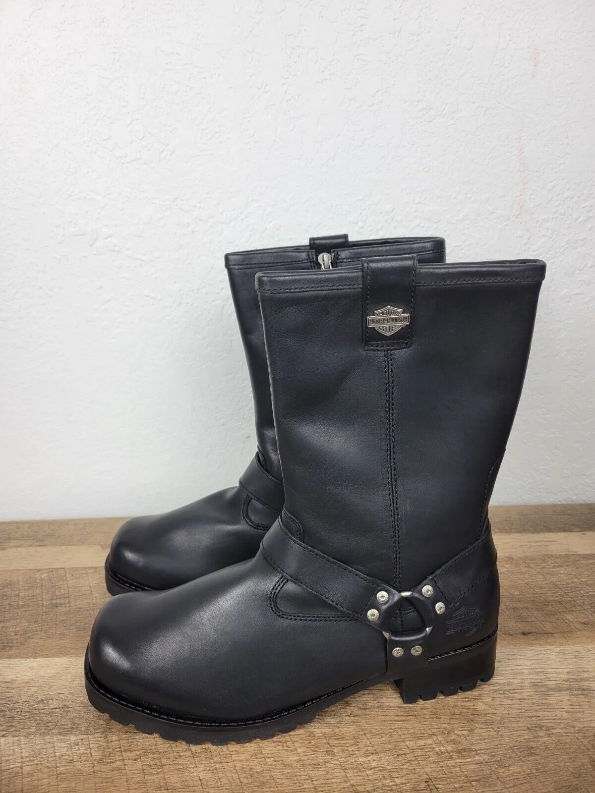 Harley Davidson Tyrone Lug Harness Men's Motorcycle Boots Size 11.5