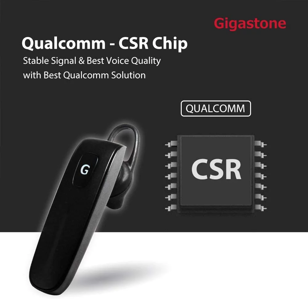 Gigastone D1 Bluetooth Earpiece, Wireless Handsfree Headset with Microphone