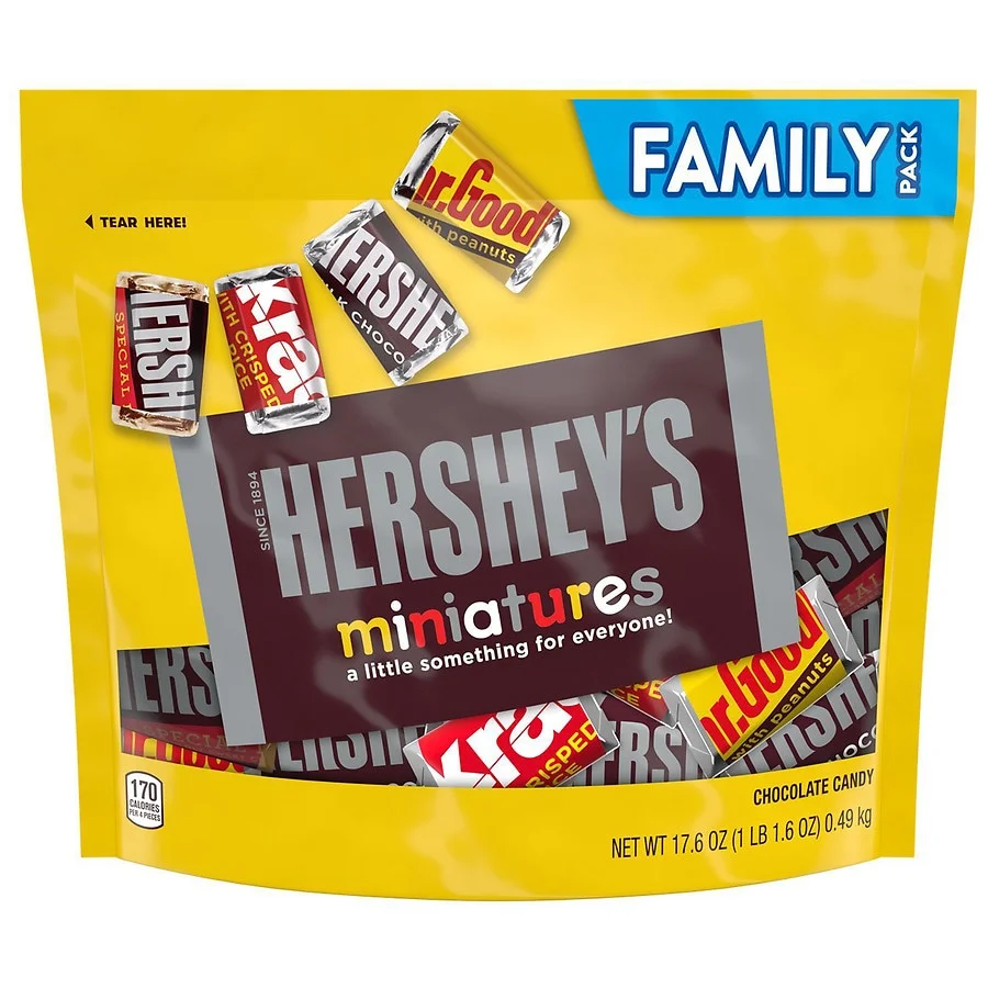 Hershey's Miniatures Candy, Individually Wrapped Assorted Chocolate17.6oz