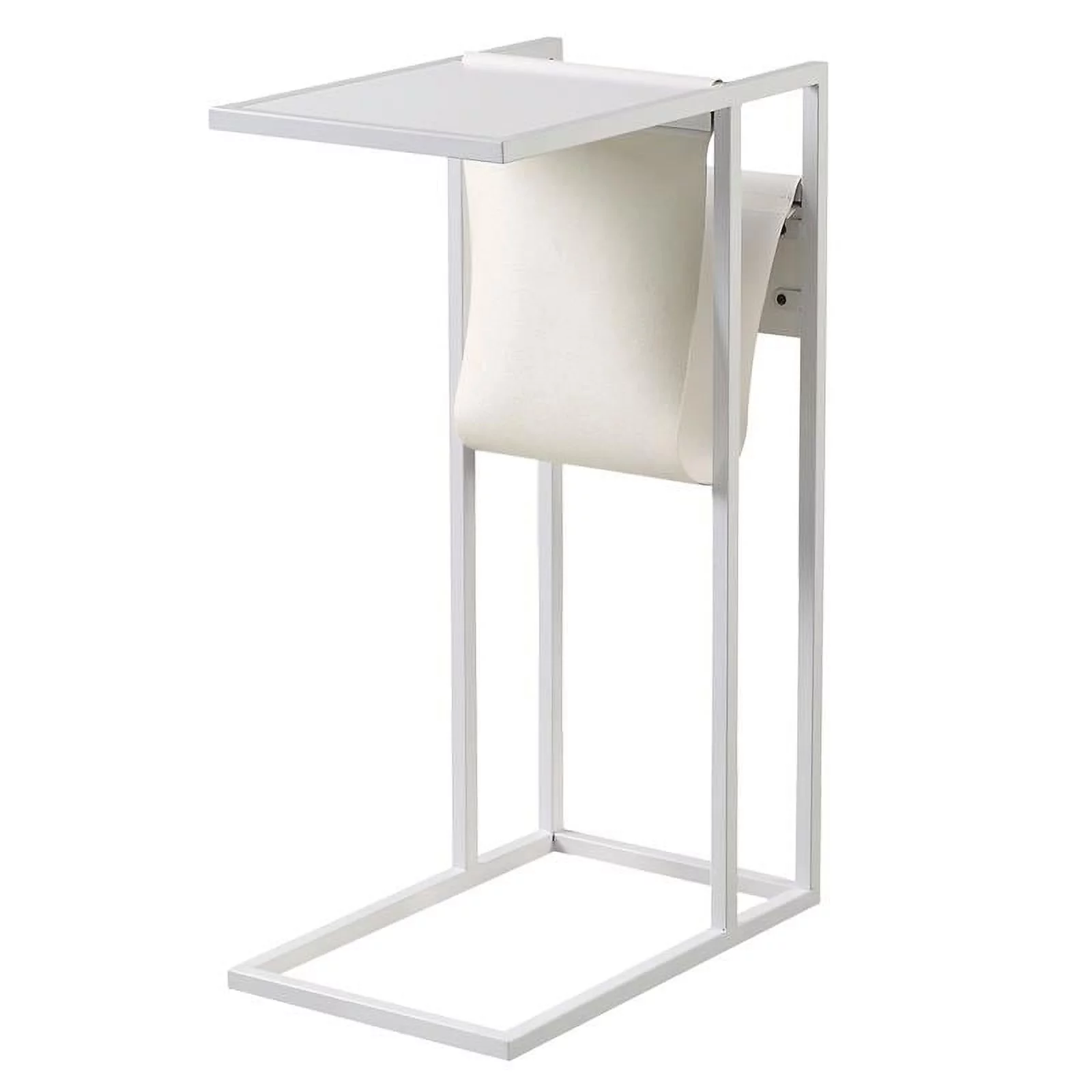 Loft Lyfe LET158-09WE-UE Posh Living Axl C Table, End Table, Side Table & Laptop Stand, White - 10.25 x 15.75 x 25.5 in.