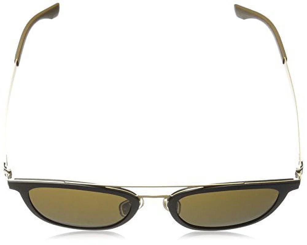 BOSS by Hugo Boss Men's B0838s Square Sunglasses, Black Gold/Brown, 52 mm