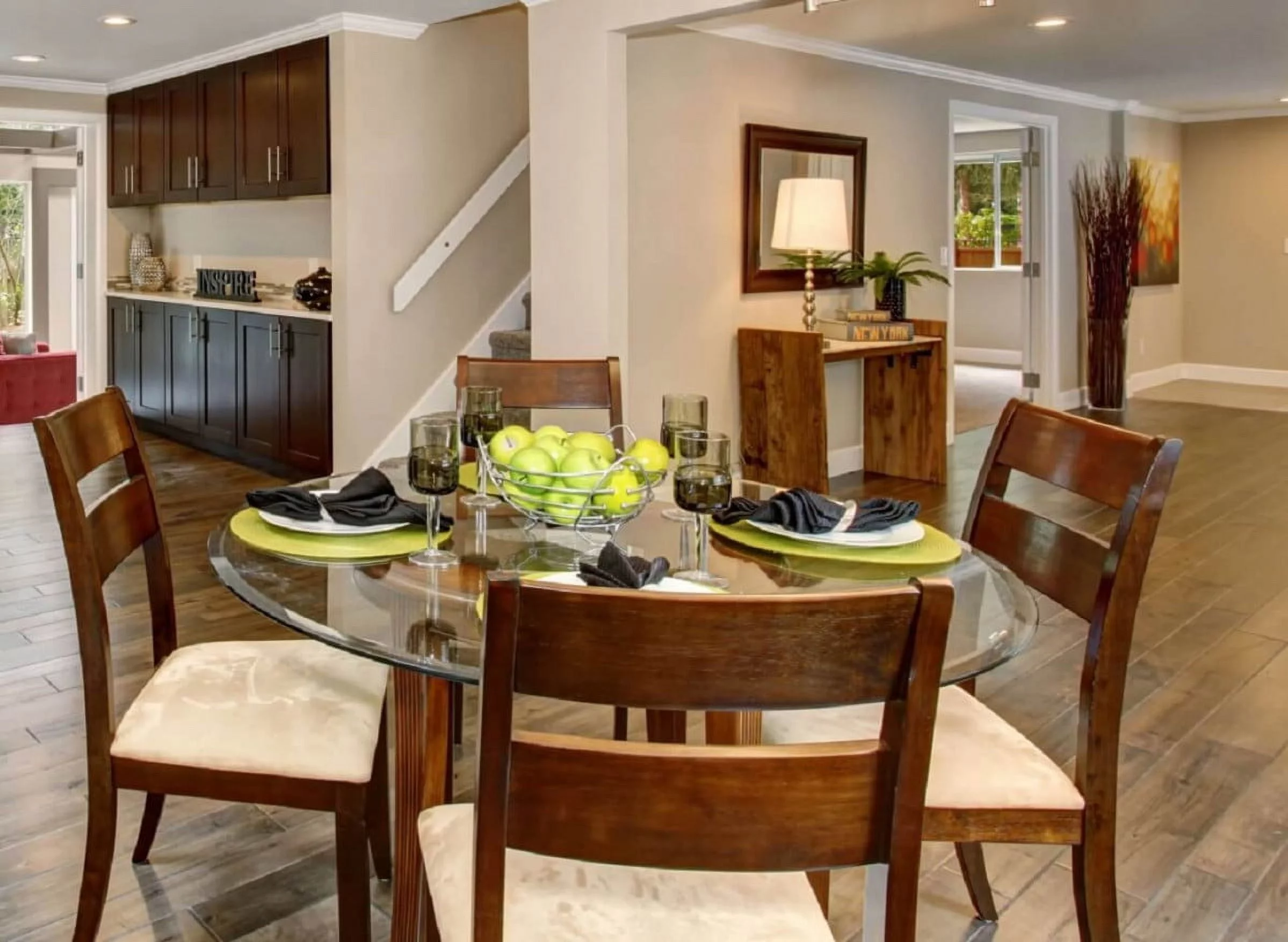 24 Inch Round Glass Table Top, 1/4 Inch Thick Clear Tempered Glass With Beveled Edge Polished