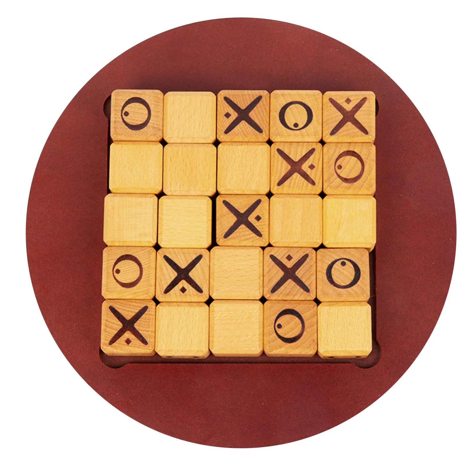 MERIGLARE Tic TAC Toe Game Noughts and Crosses Farmhouse Decor Classic Board Games Coffee Table Games for Children Outdoor Indoor Gifts Large