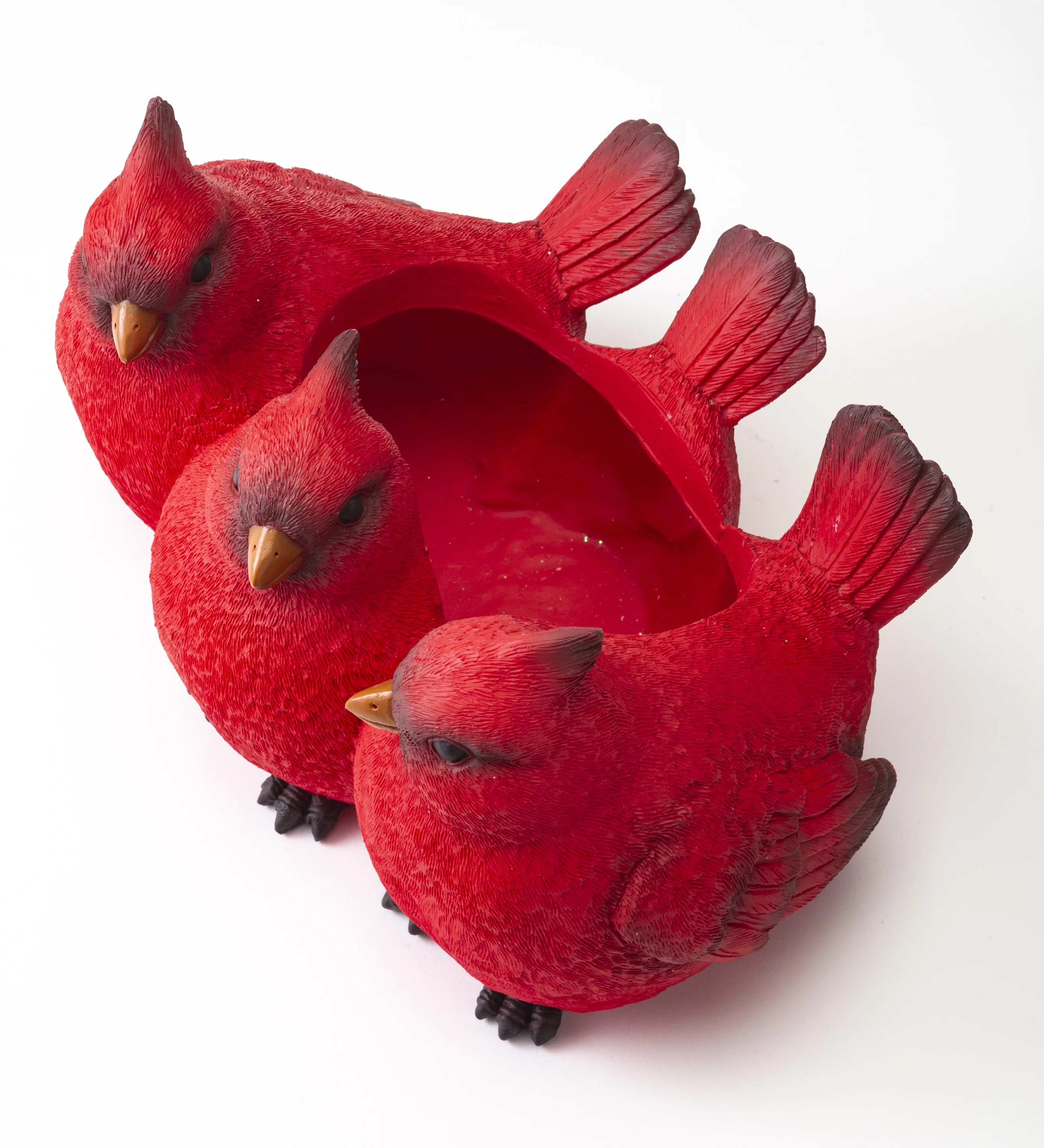 Evergreen Indoor/Outdoor Cardinal Trio Planter