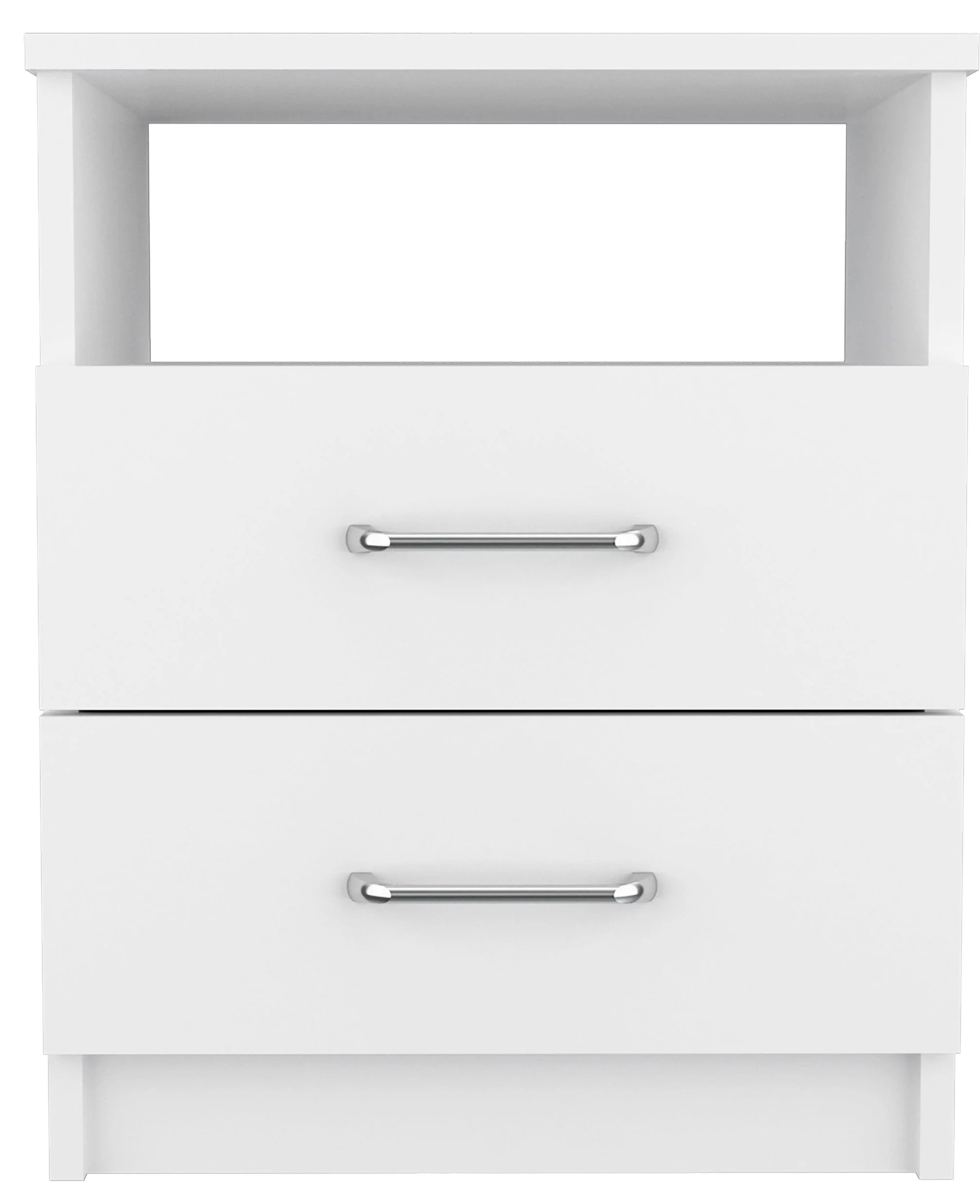 Boahaus Palma Nightstand, 2 Drawers, Manufactured Wood, White