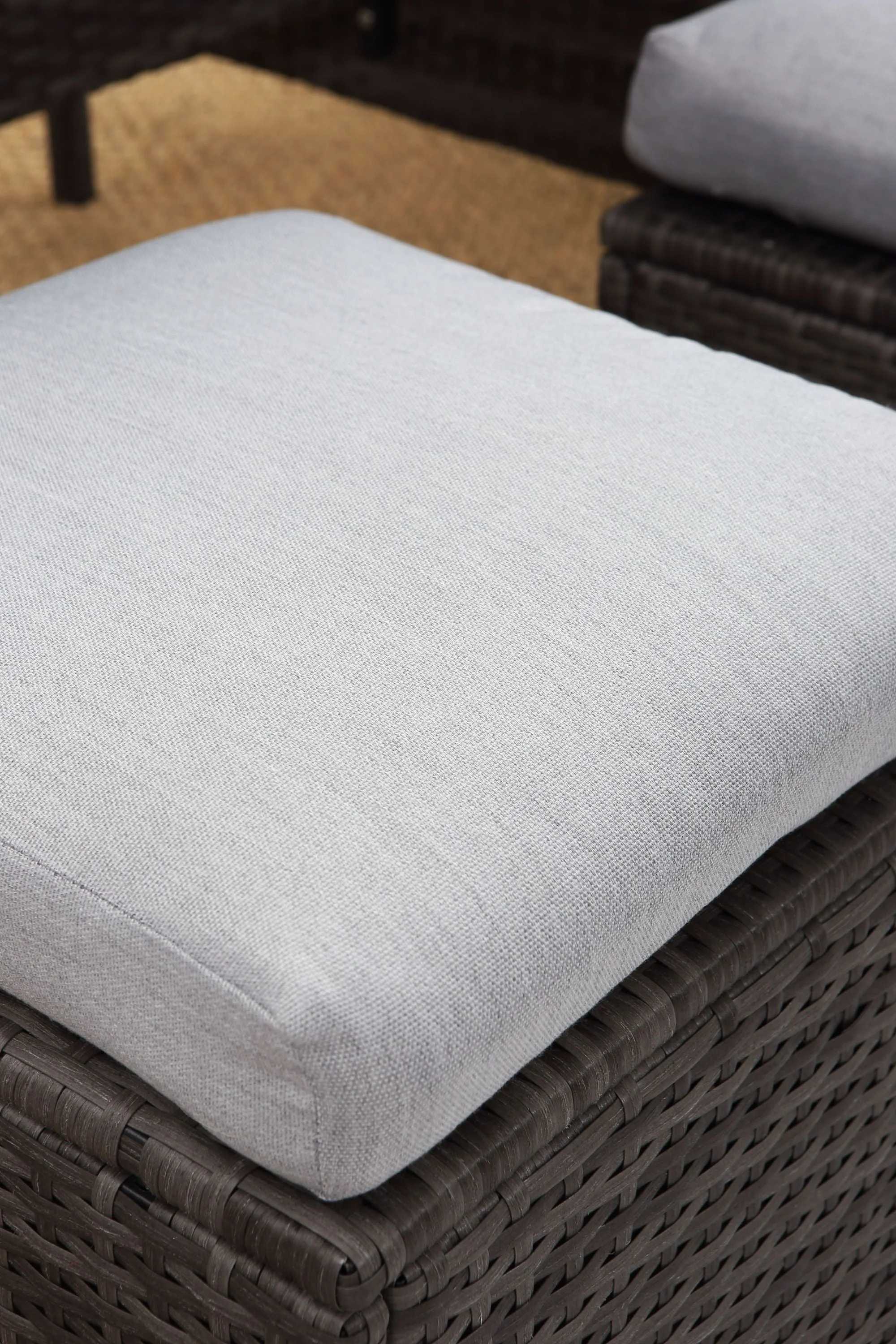 Kyoko 7 Pc PE Rattan Wicker Patio Dining Sectional Cusions Sofa Set - Gray