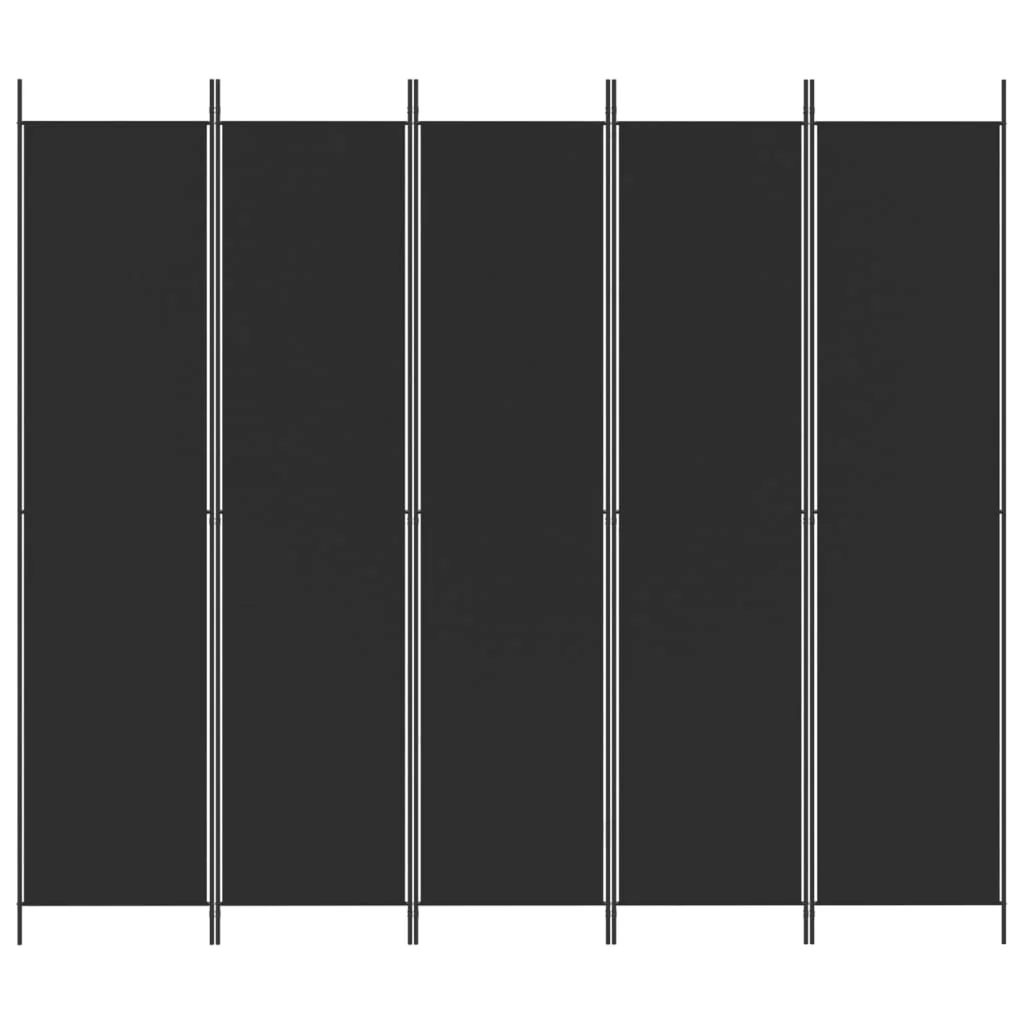Anself 5-Panel Room Divider Black 98.4