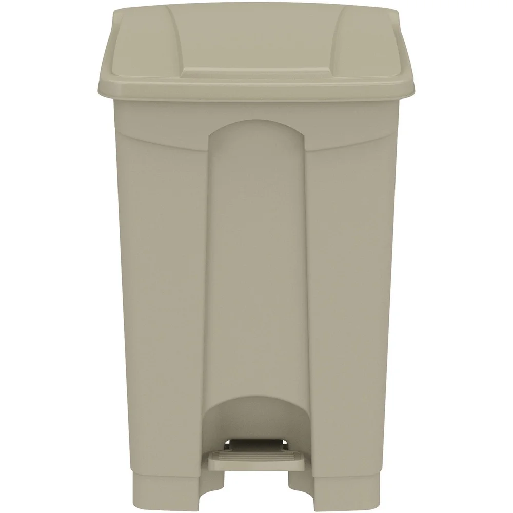 Safco Products Plastic Step-On Touchless 12 Gallon Trash Can in Tan