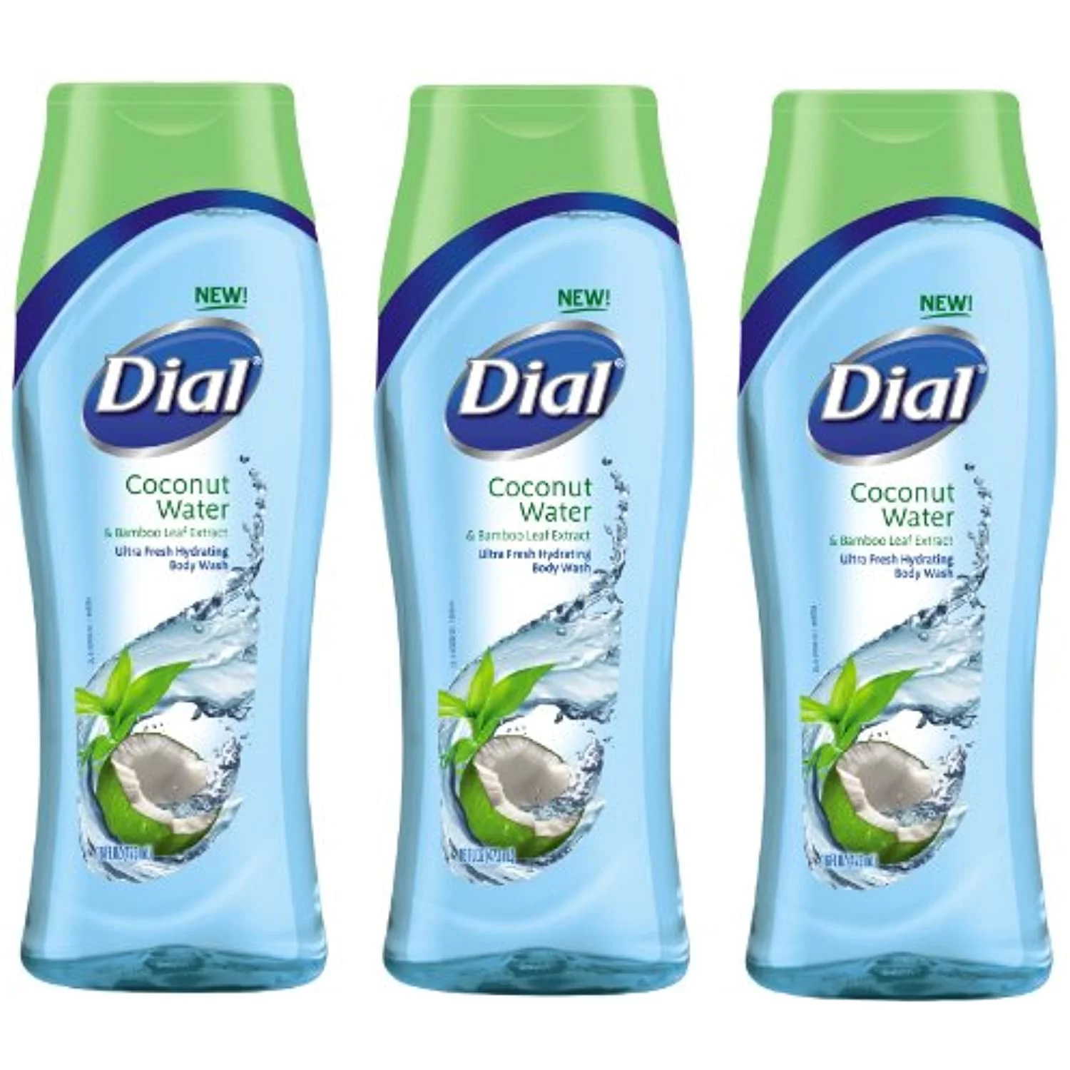 Dial Body Wash Coconut Water And Bamboo Leaf Extract, 16 Ounce (Pack Of 3)