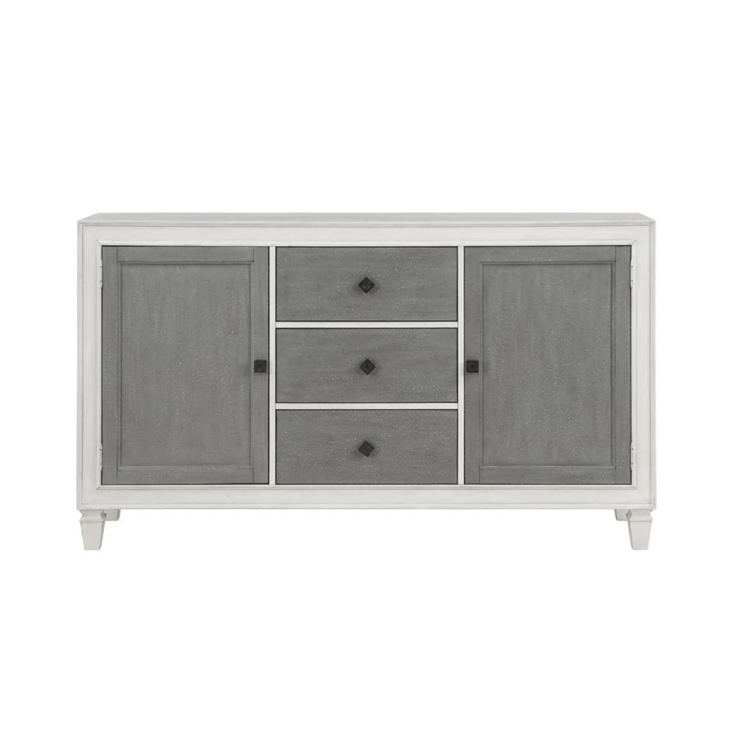 ACME Katia Server, Rustic Gray & Weathered White Finish