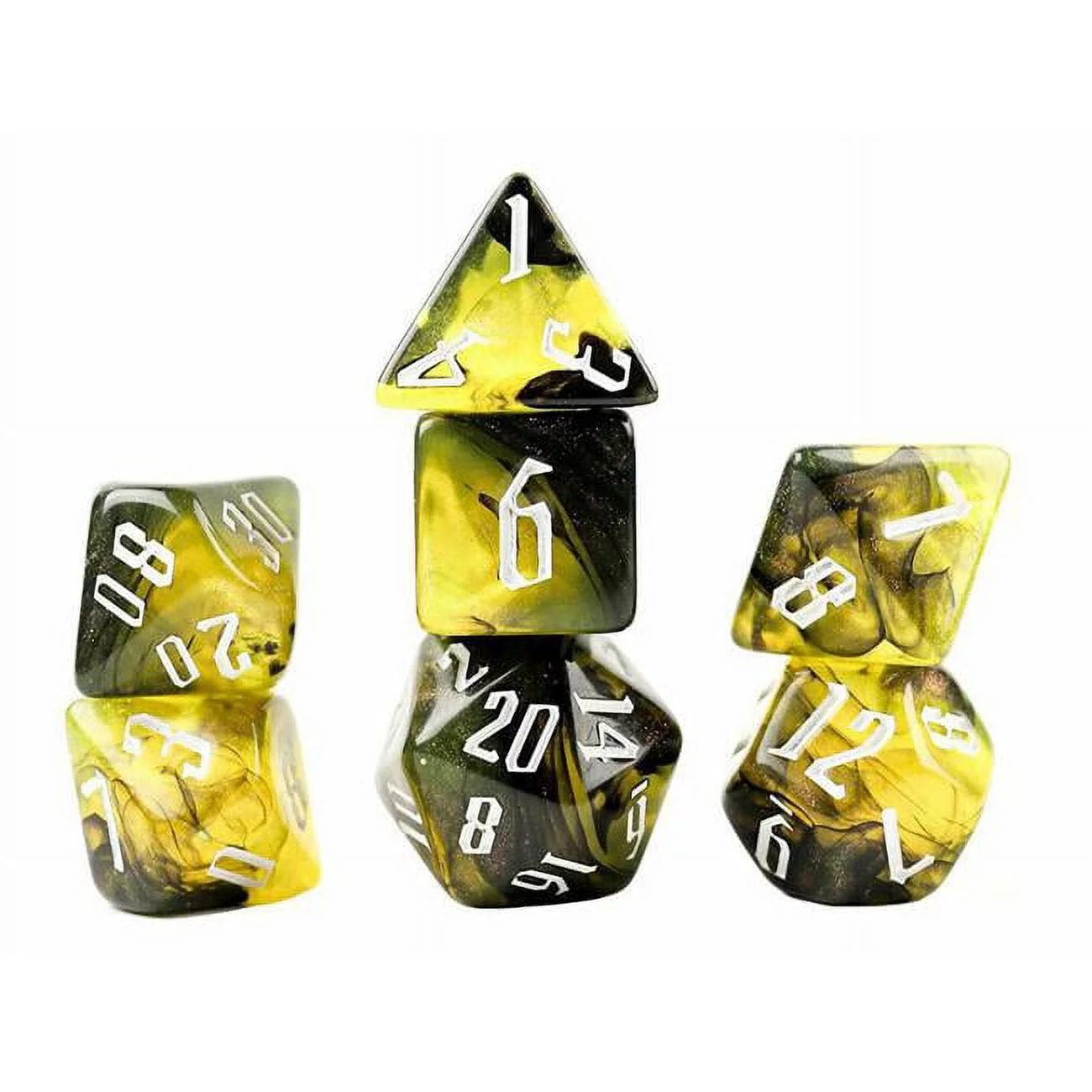 Sirius Dice SDZ001301 Poison Nebula Polyhedral Dice - Set of 7