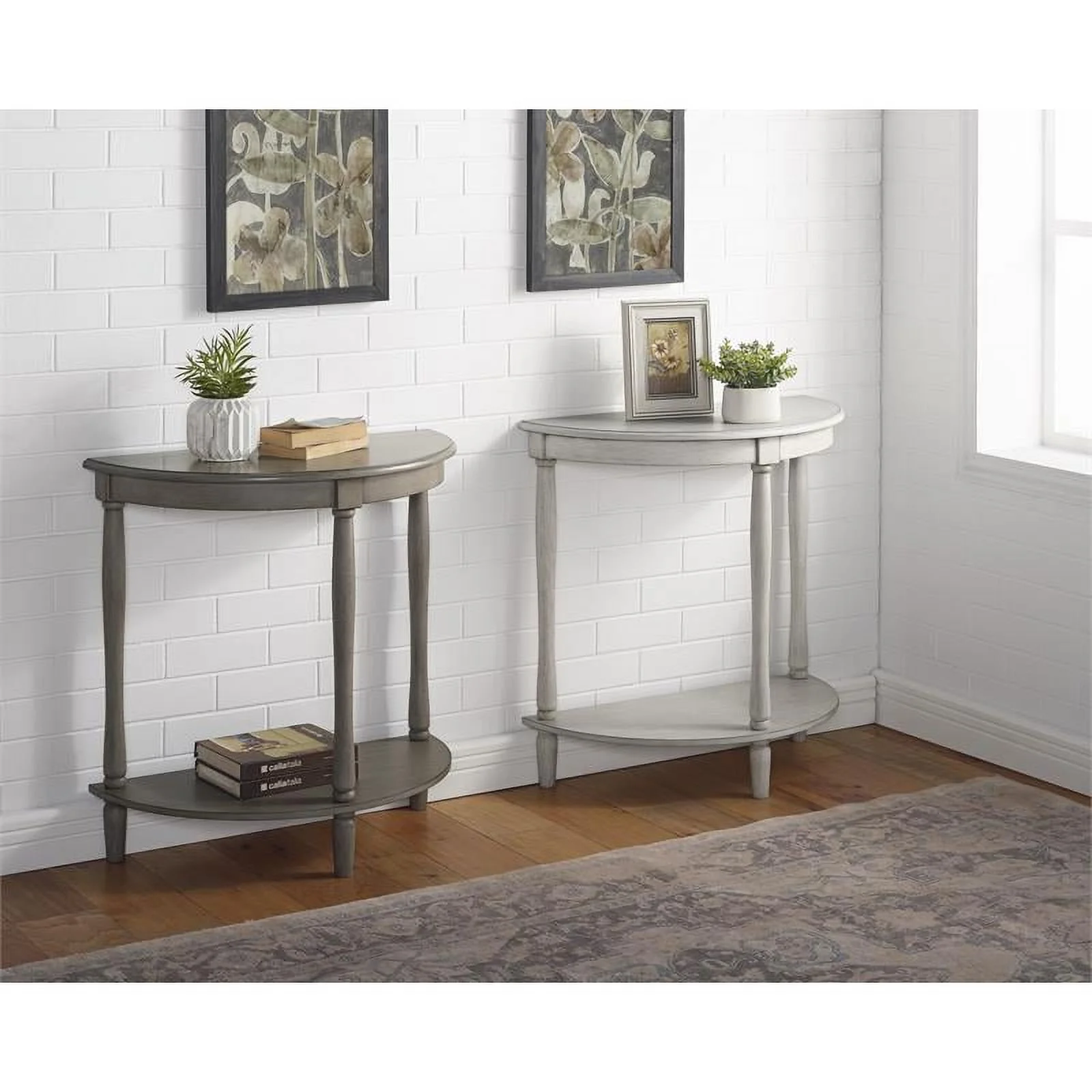Furniture of America Viceroy Wood 1-Shelf Console Table in Antique Gray