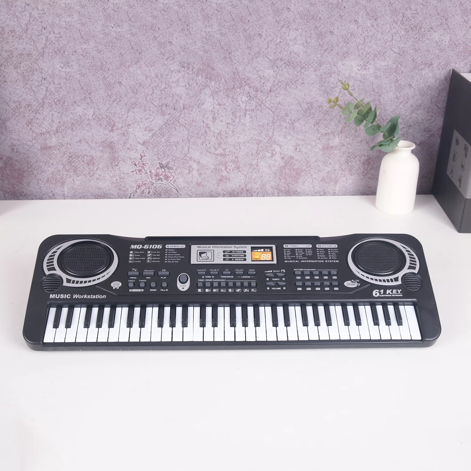 61 Keys Black Digital Music Electronic Keyboard Portable Electric KeyBoard Piano Musical Instrument