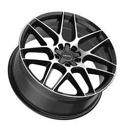 17x7.5 Motiv 435MB Foil Machined Black Wheel 5x112/5x4.5 (40mm)