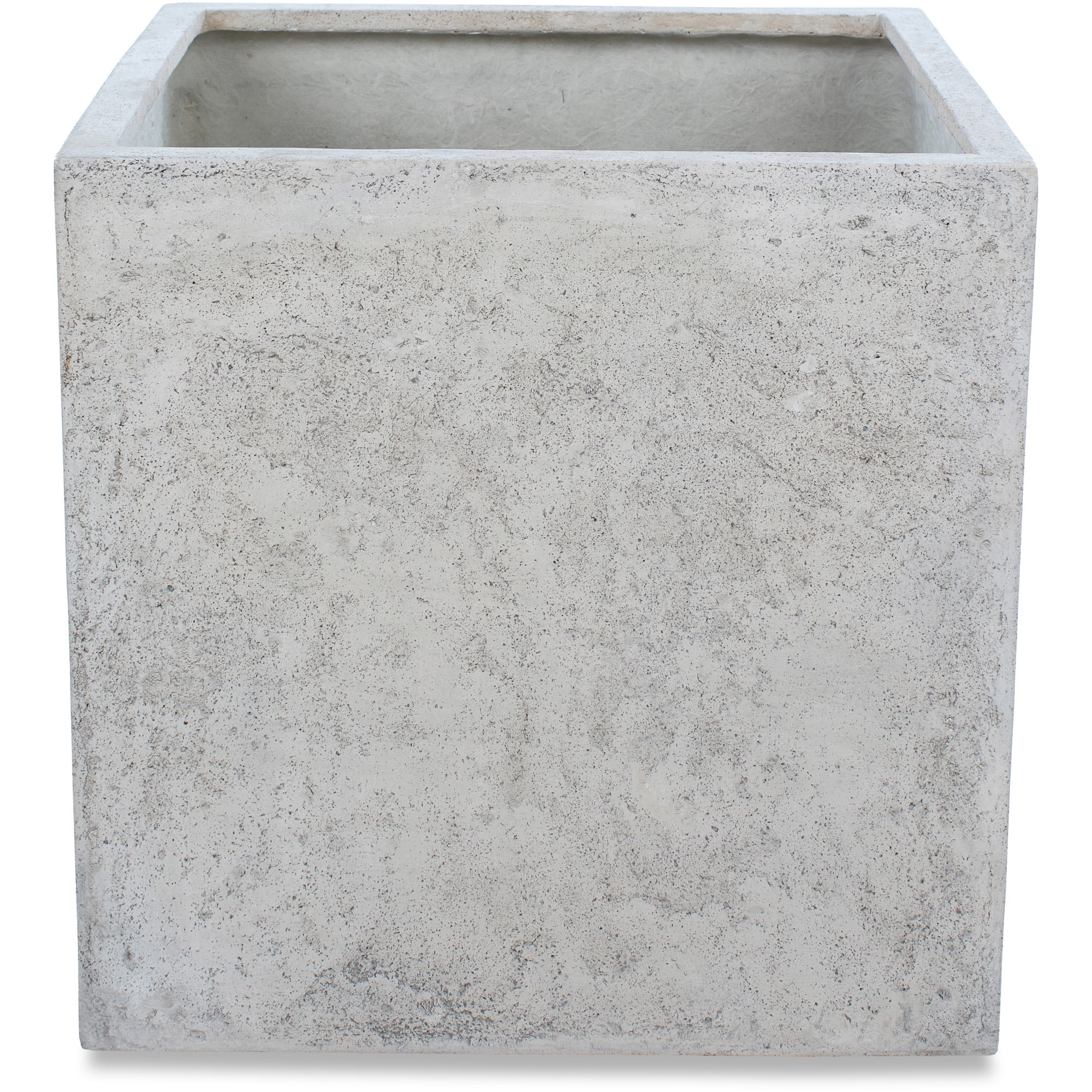 Signature Home Collection Volcanic Stone Cube Standing Planter - 18