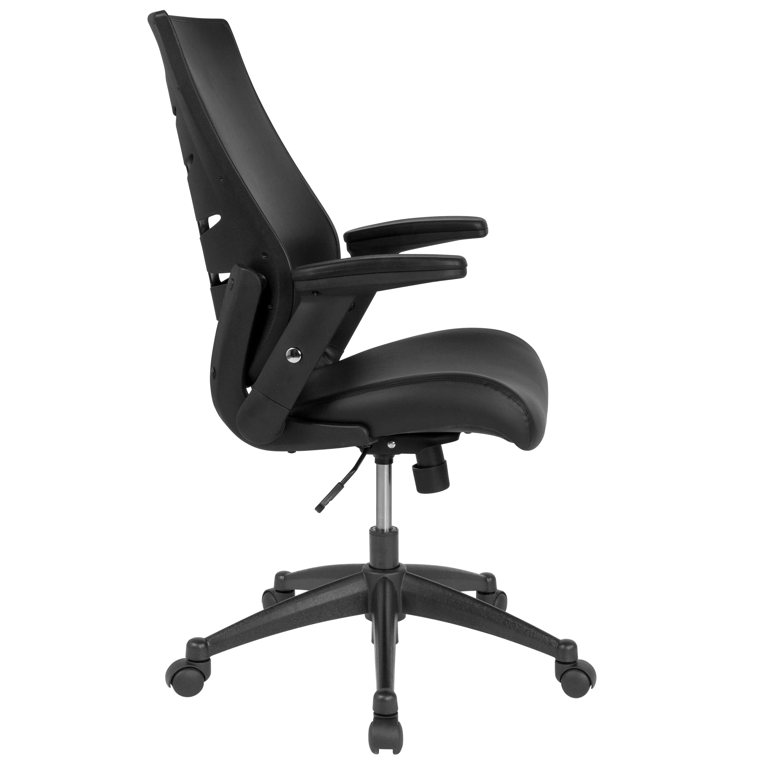 Flash Furniture High Back LeatherSoft Executive Chair with Molded Seat and Adjustable Arms