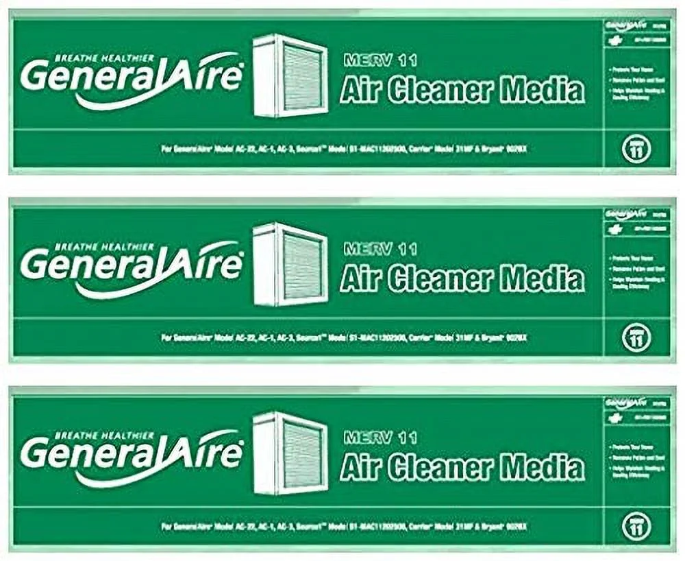 GeneralAire Pleated Media filter 12758 General 3-PACK SPECIAL