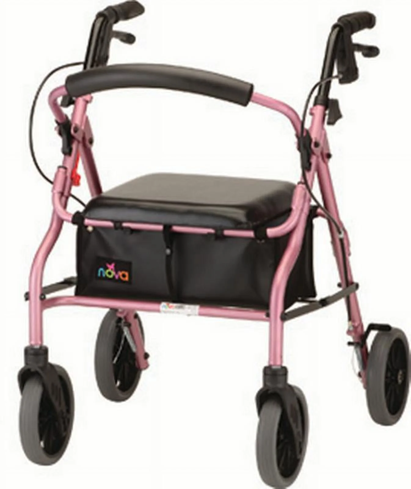 Rollator Nova Zoom 20 Aluminum Rolling Walker Weight Capacity 300 lbs (Pink)