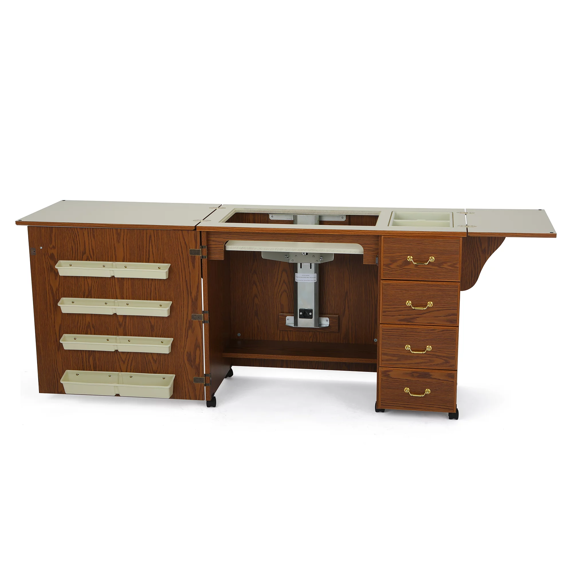 Arrow Cabinets Norma Jean Sewing Cabinet and Table with Lift, 4 Finishes