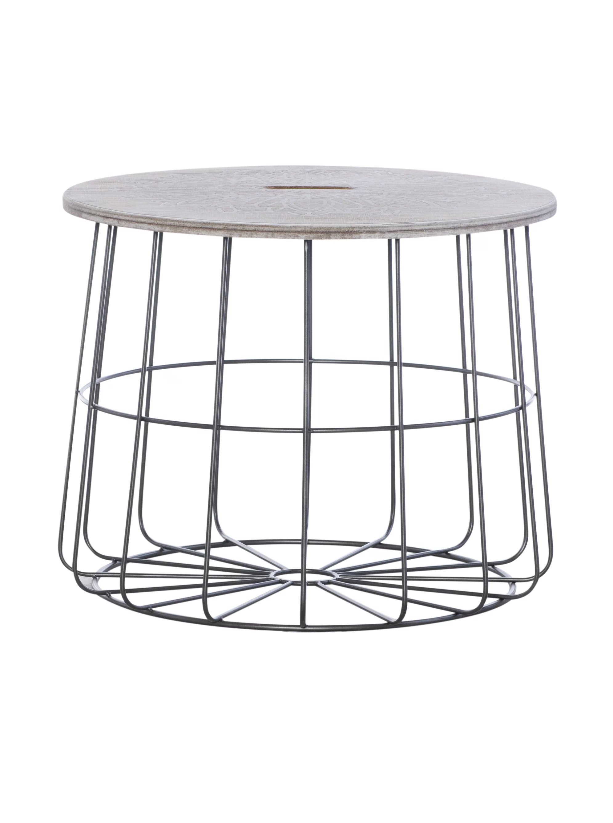 Linon Shae Medallion Nesting Basket Tables