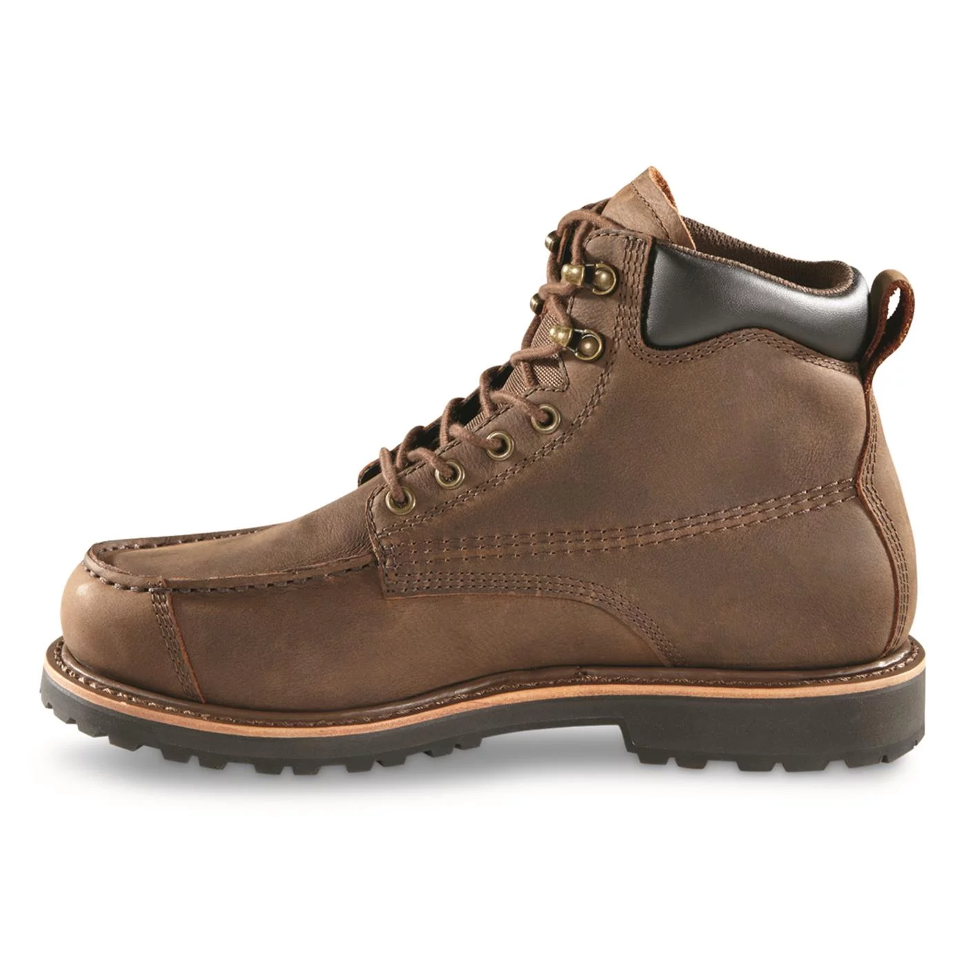Guide Gear Rugged Timber Mens Chukka Boots Waterproof Leather Work Shoes, Moisture Wicking Insoles, Pull-On Ankle Boot