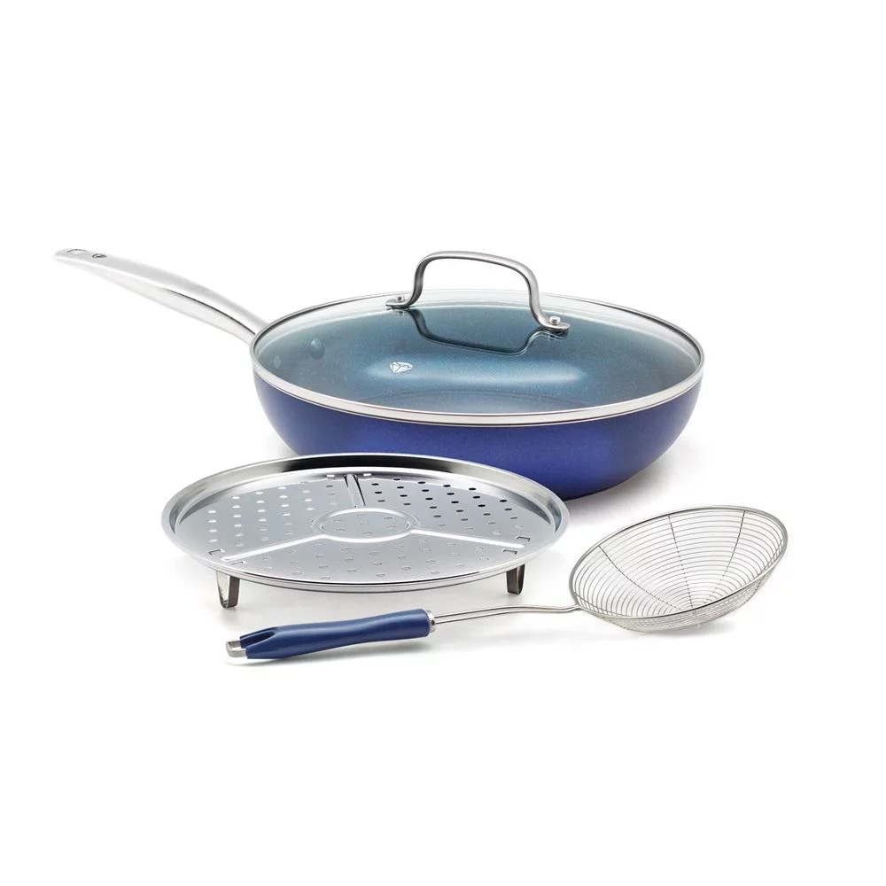 Blue Diamond Toxin-Free Ceramic Non-Stick Cookware Set, 4-Piece