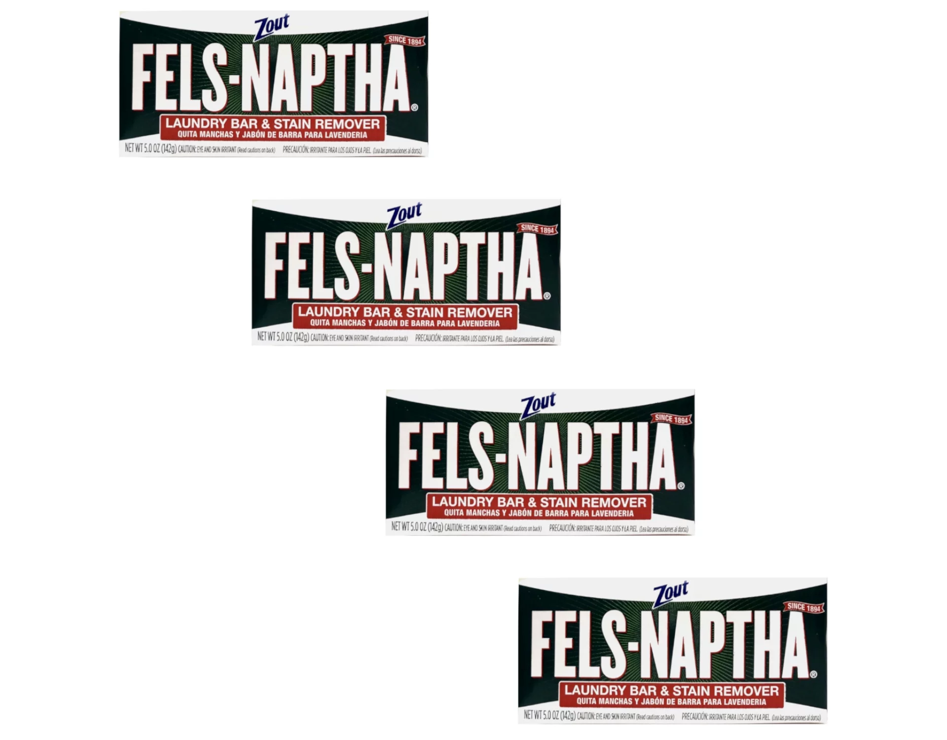 Fels-Naptha Laundry Bar 5 Oz. Pack of 4
