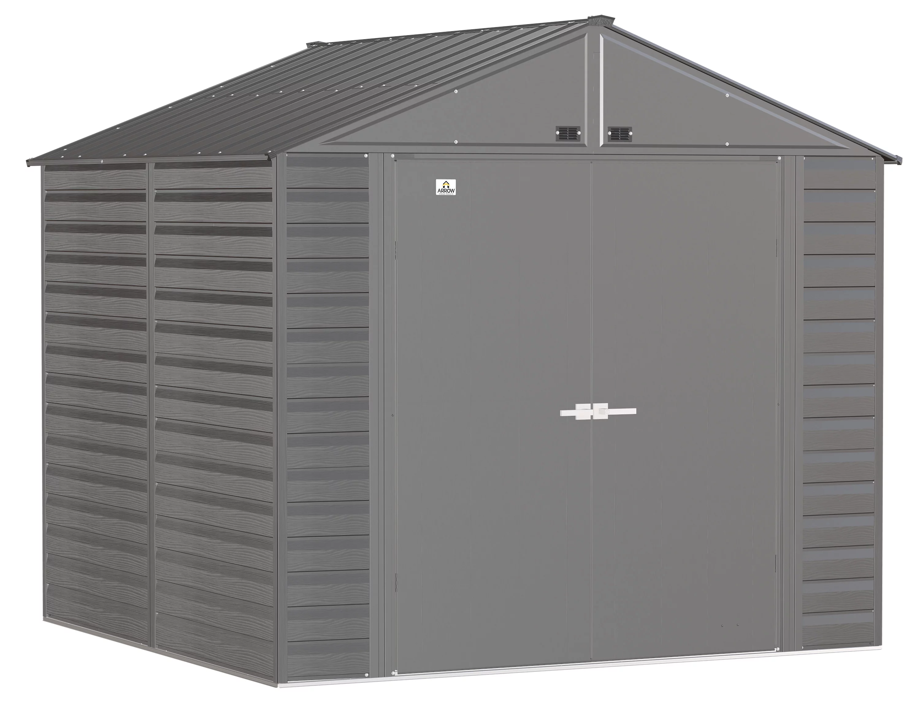 Arrow Select Steel Storage Shed, 8x8, Charcoal