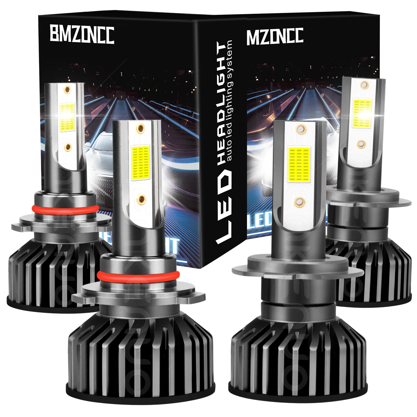 For Kia Optima Forte 2017 2018 - 9005+H7 Front LED Headlight High Low Beam Bulbs