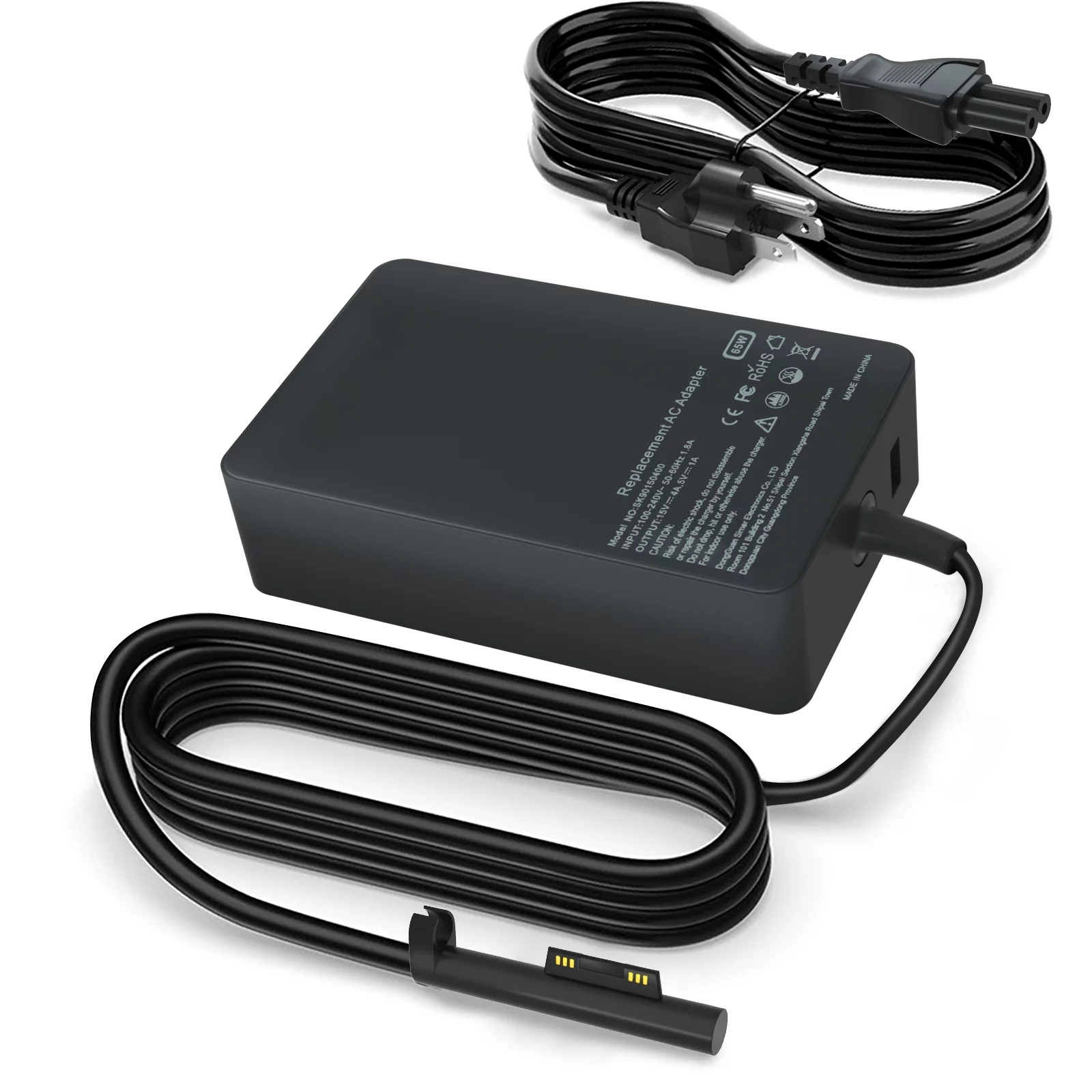 SOLICE Surface Pro Charger 65W for Surface Pro 3/4/5/6/7/8/9/X Power Supply Adapter, Compatible for Both Microsoft Surface Book Laptop/Tablet[Upgraded Version]