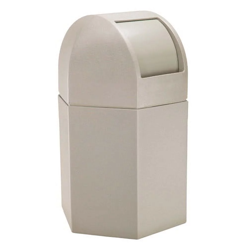 Commercial Zone Products PolyTec Series 45gal Hex Waste Container Gray (737203)