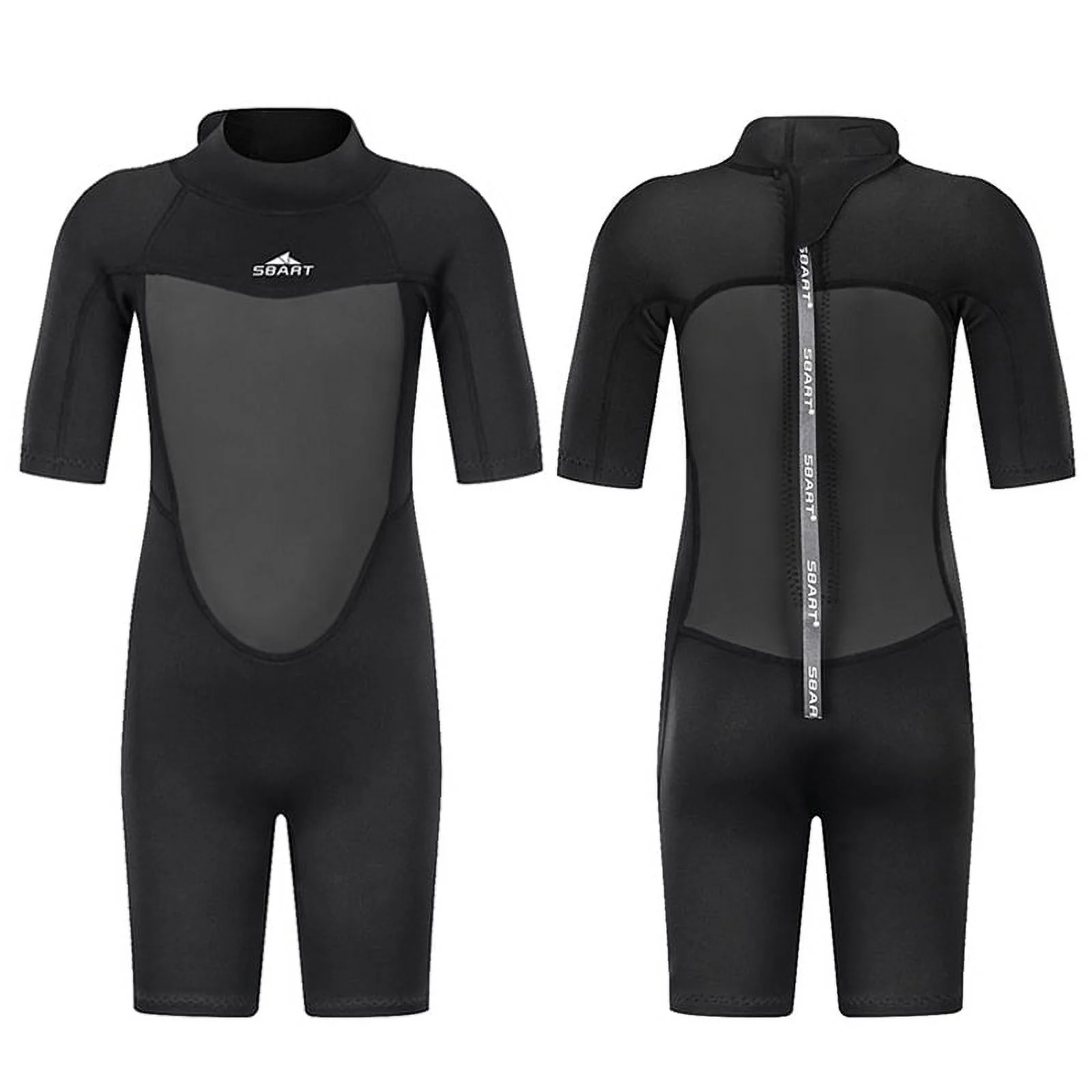 Sbart Kids Wetsuit for Boys Girls Toddlers, 2mm Back Zipper Shorty Wetsuits, Neoprene Thermal Swimsuits for Diving Surfing Swim Lessons