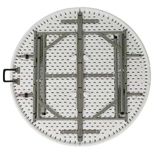 48'' Round Bi-Fold White Table
