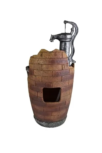 Jeco Glenville Water Pump Cascading Water Fountain, /Black