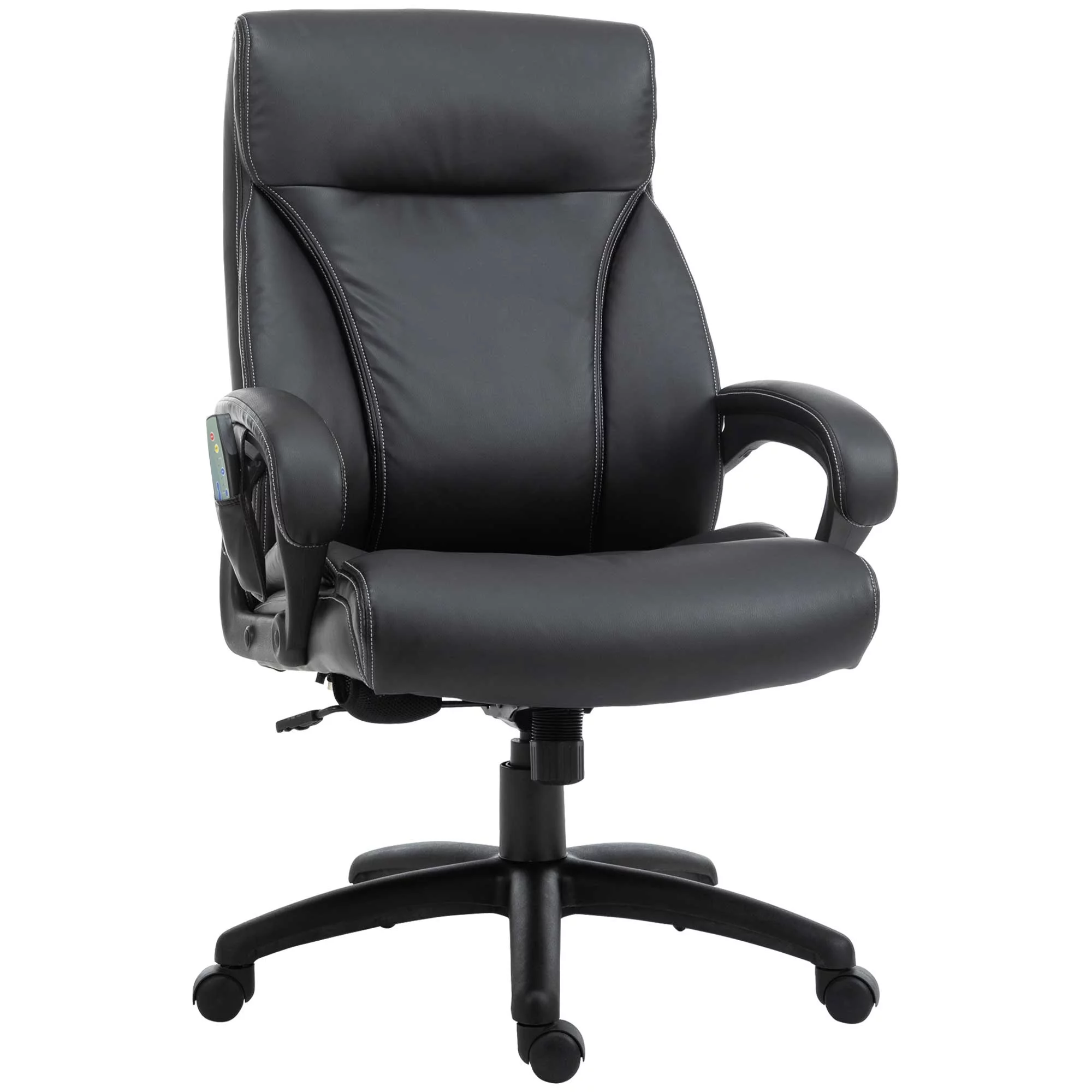 Vinsetto PU Leather 6-Point Massage Office Chair, Black