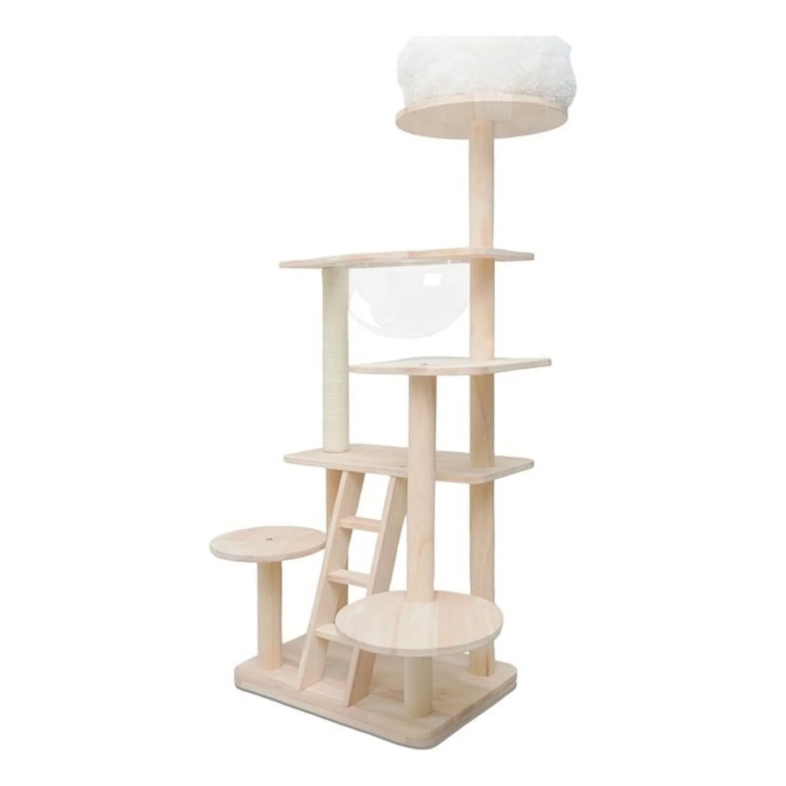 Legend Vansen Oaken Cat Tower Cat Tree Cat Condo With Space Capsule Nest