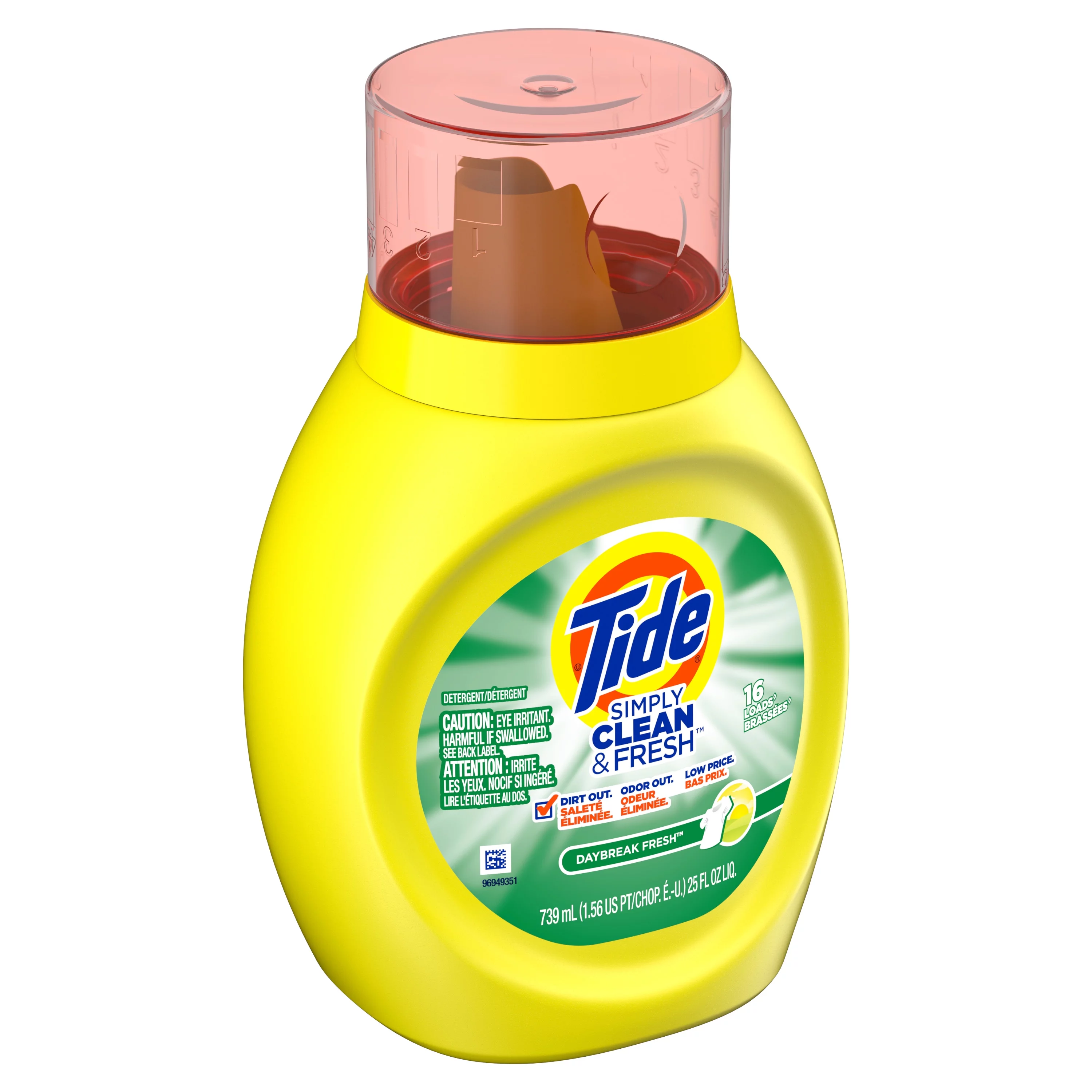 Tide Simply Clean & Fresh HE Liquid Laundry Detergent, Daybreak Fresh Scent, 16 Loads 25 Oz