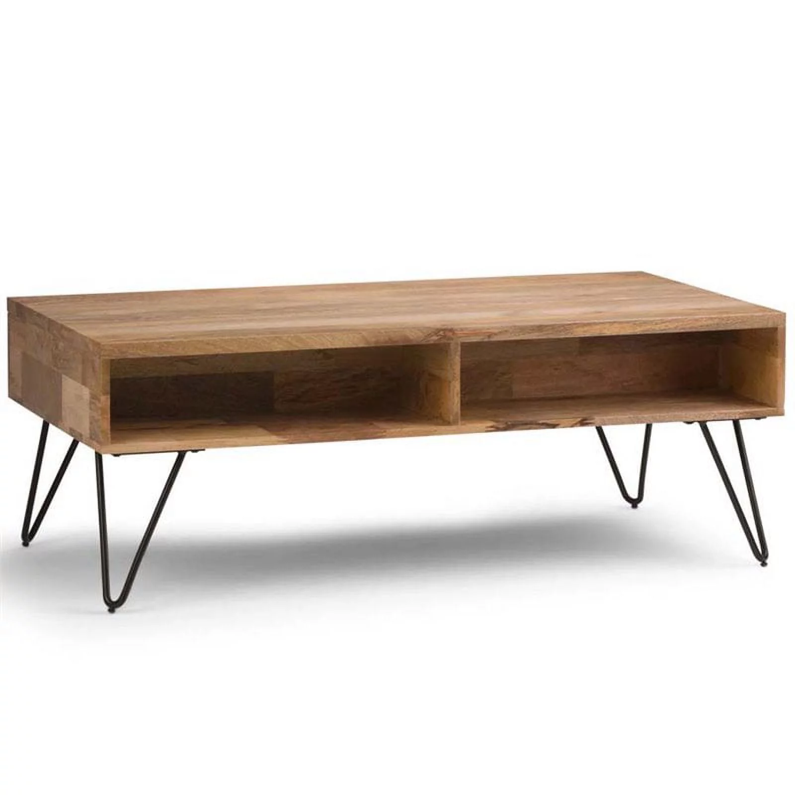 Allora Rectangle Wood Lift Top Coffee Table in Natural/Black