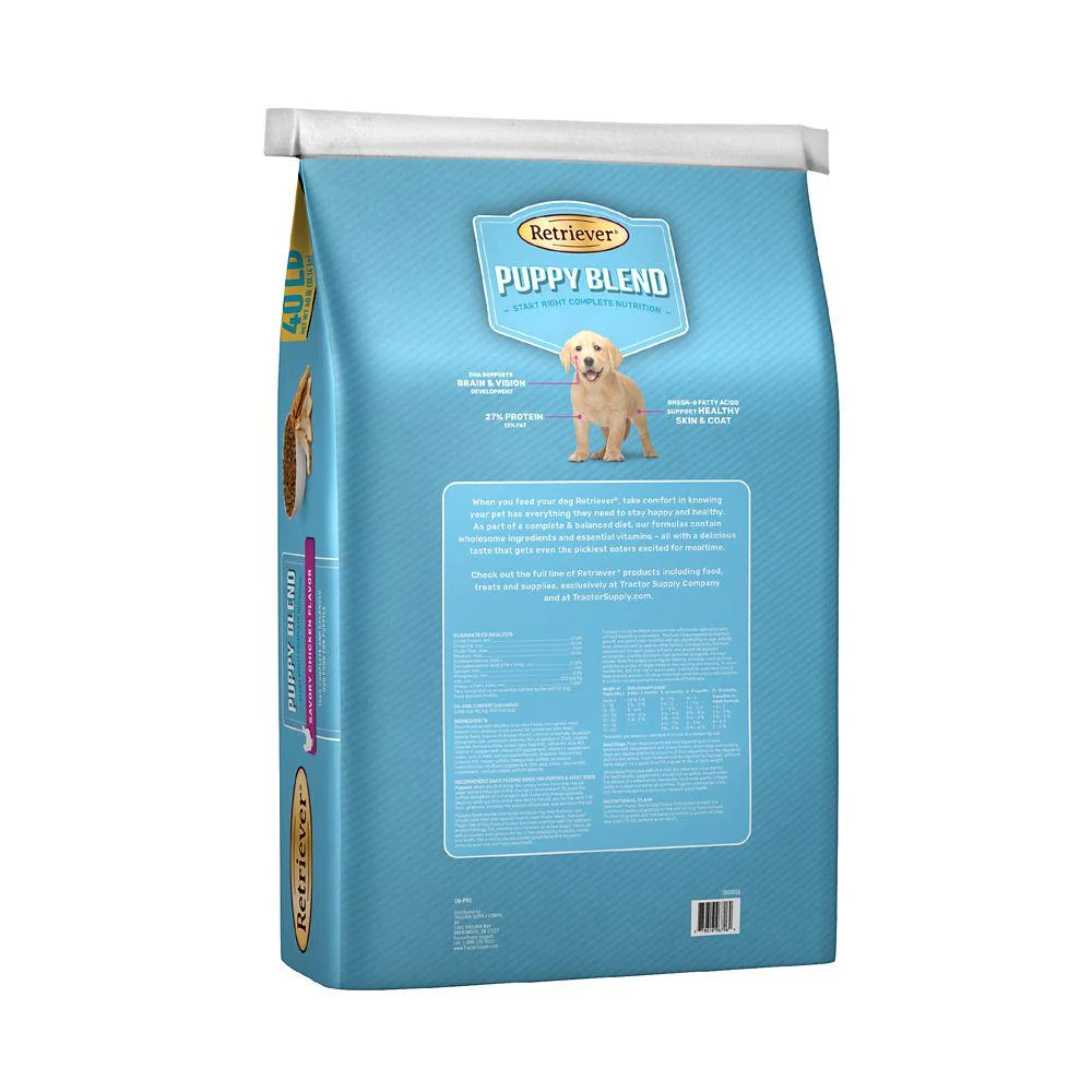 Retriever Puppy Blend Savory Chicken Flavor Dry Dog Food 40lb