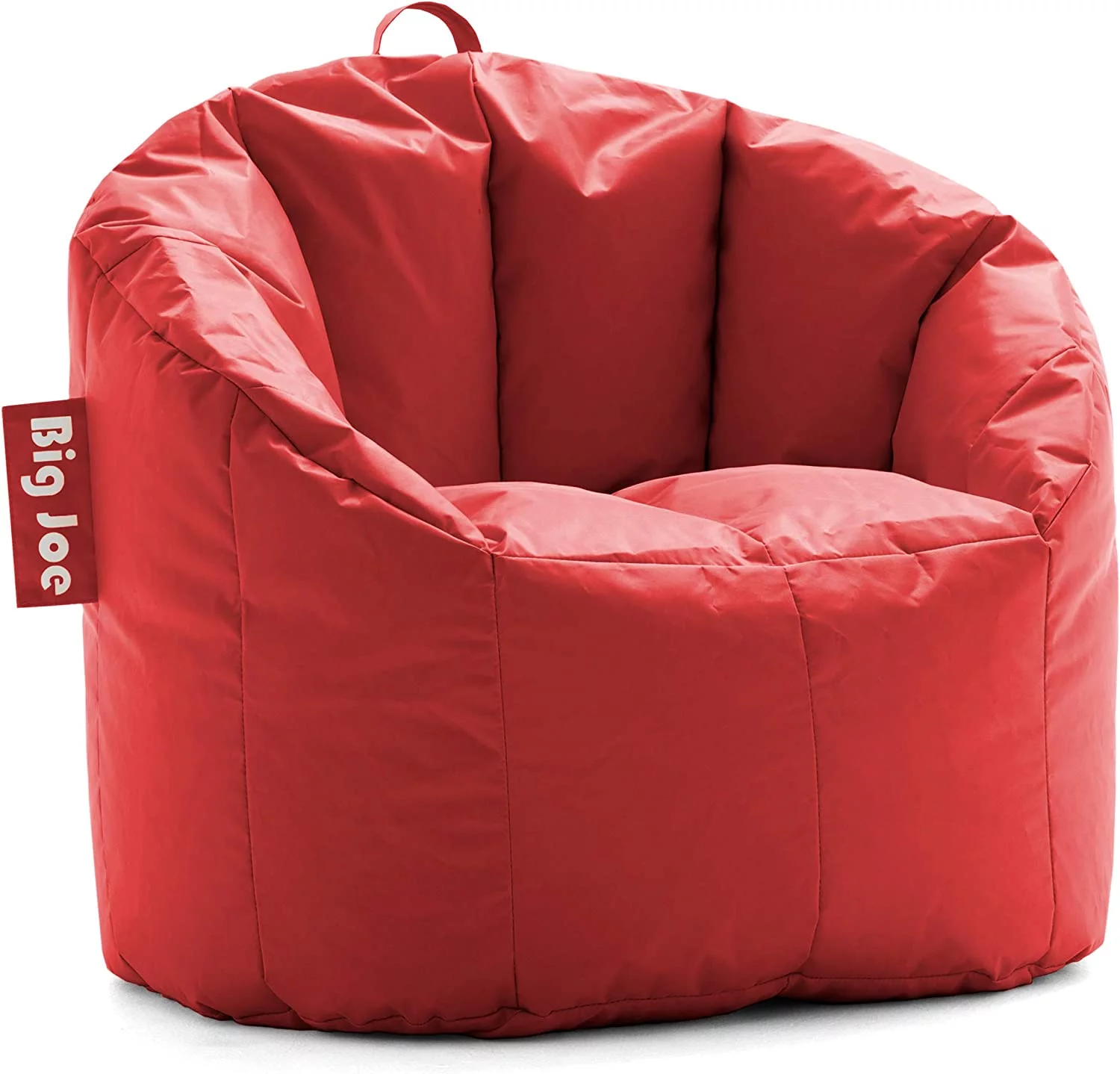 QINBI Milano Bean Bag Chair, Black Smartmax, 2.5ft & Milano Bean Bag Chair, Red Smartmax, 2.5ft