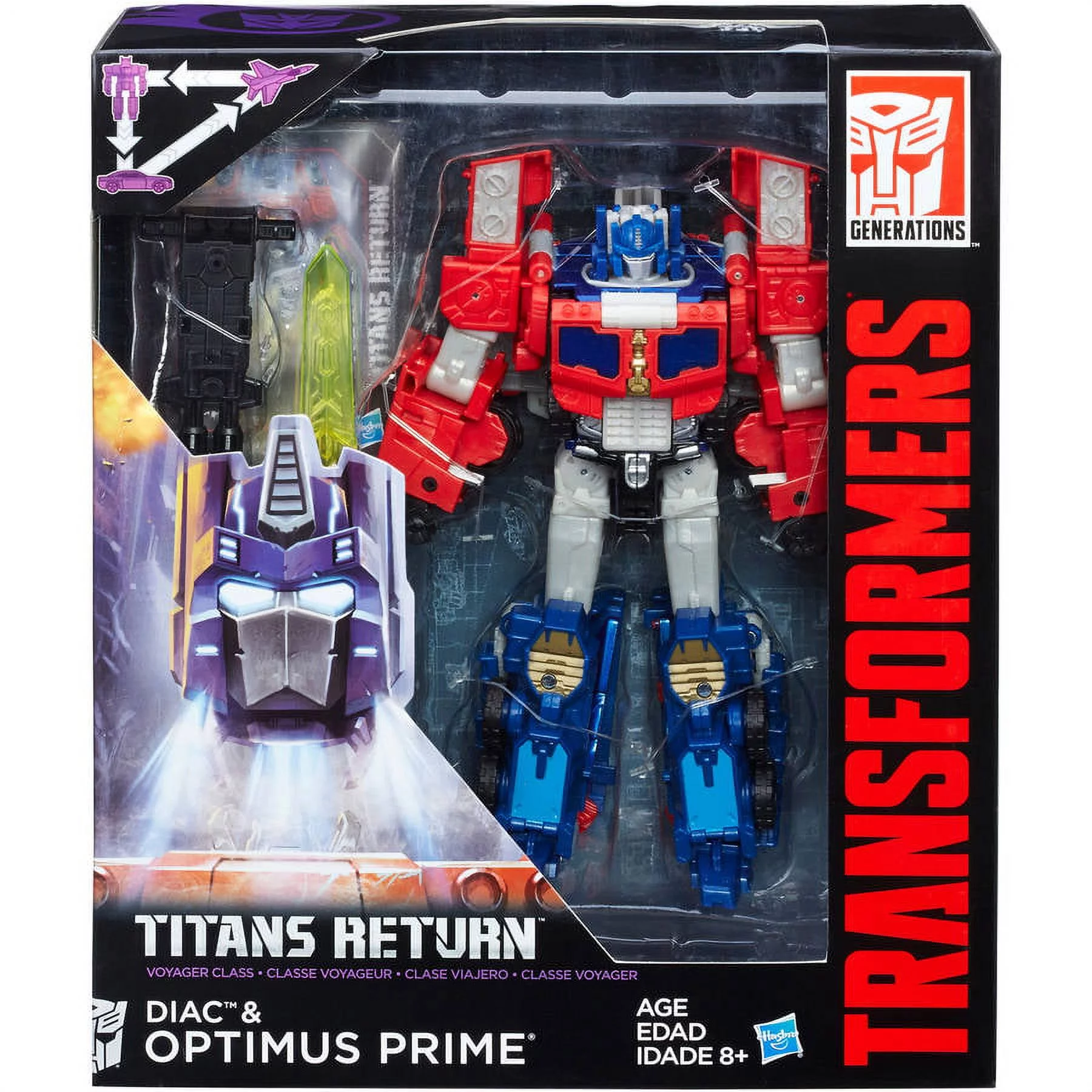 Transformers Generations Titans Return Voyager Class Optimus Prime and Diac