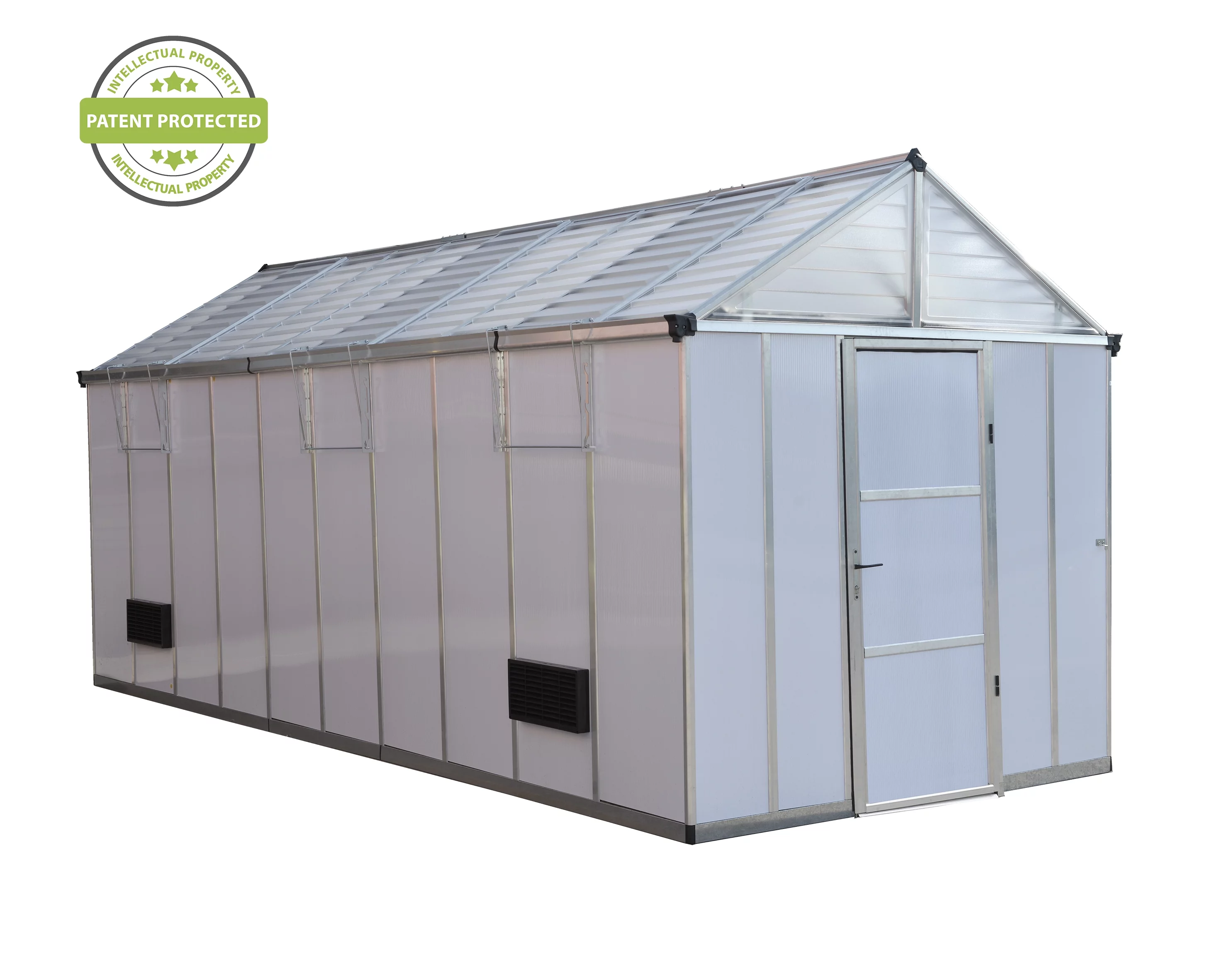Palram - Canopia Oriana Light Deprivation Greenhouse, 8' x 20' x 9' White Opaque