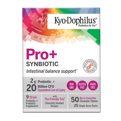 Kyo Dophilus Pro Plus Synbiotic Berry Smoothie Chewable Tablets, 50 Ea, 2 Pack