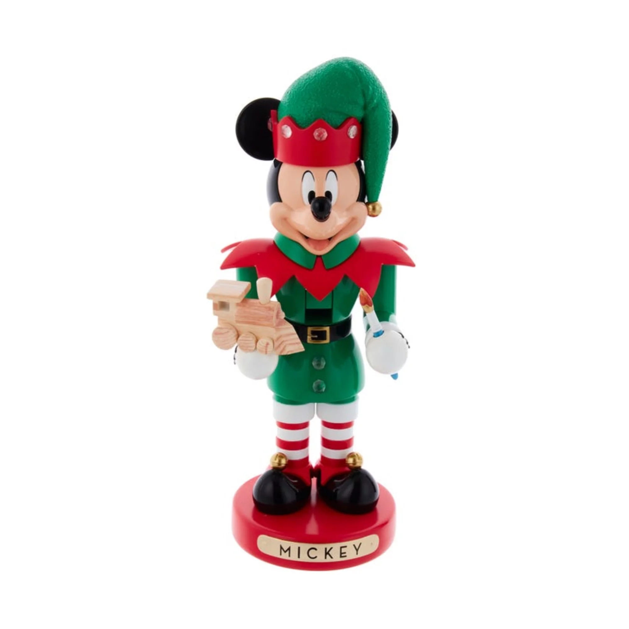 Kurt Adler 10in Mickey The Elf Nutcracker, Multicolor
