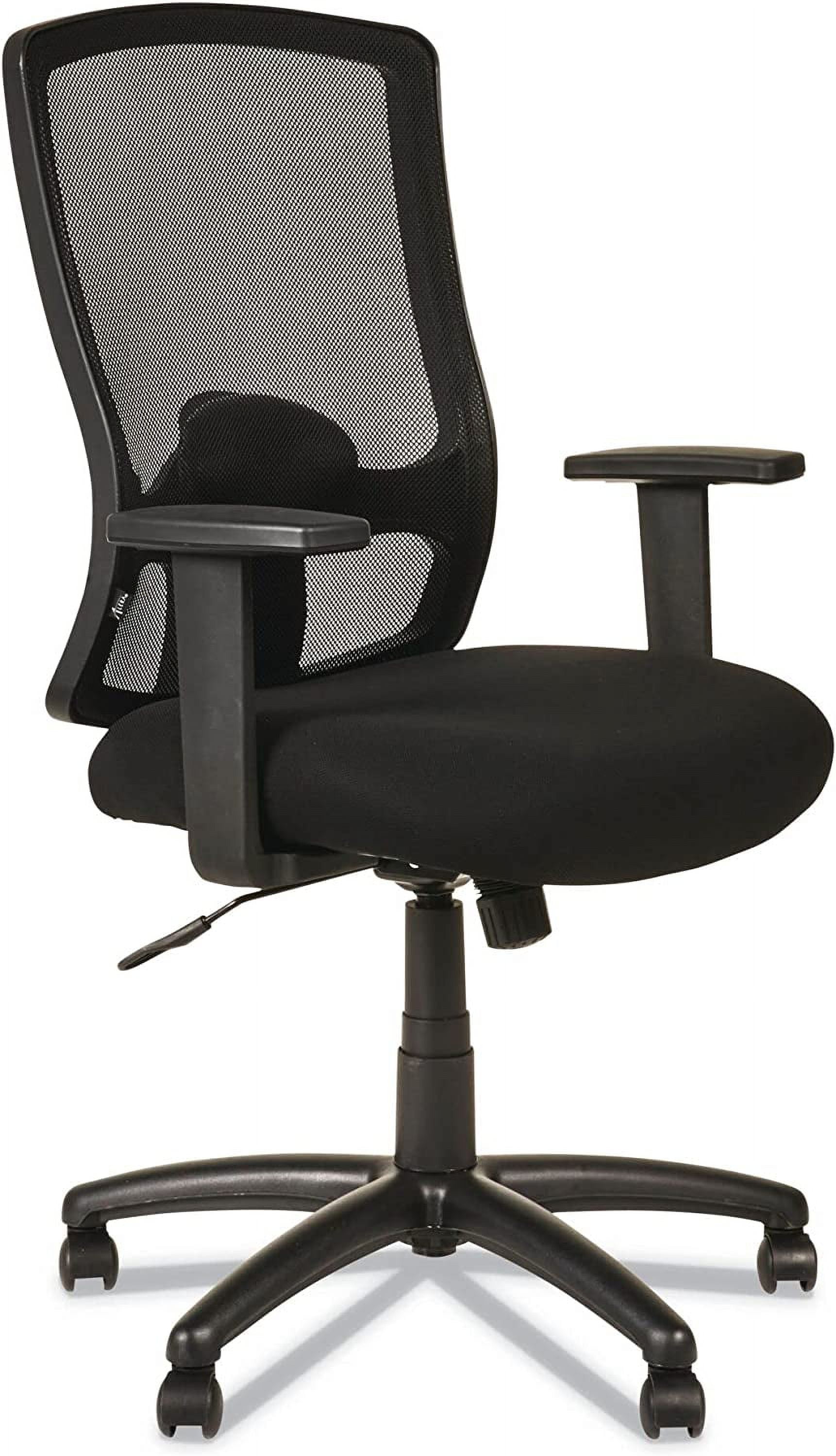 TJUNBOLIFE ALEET4117B Etros Series 18.11 in. to 22.04 in. Seat Height High-Back Swivel/Tilt Chair - Black